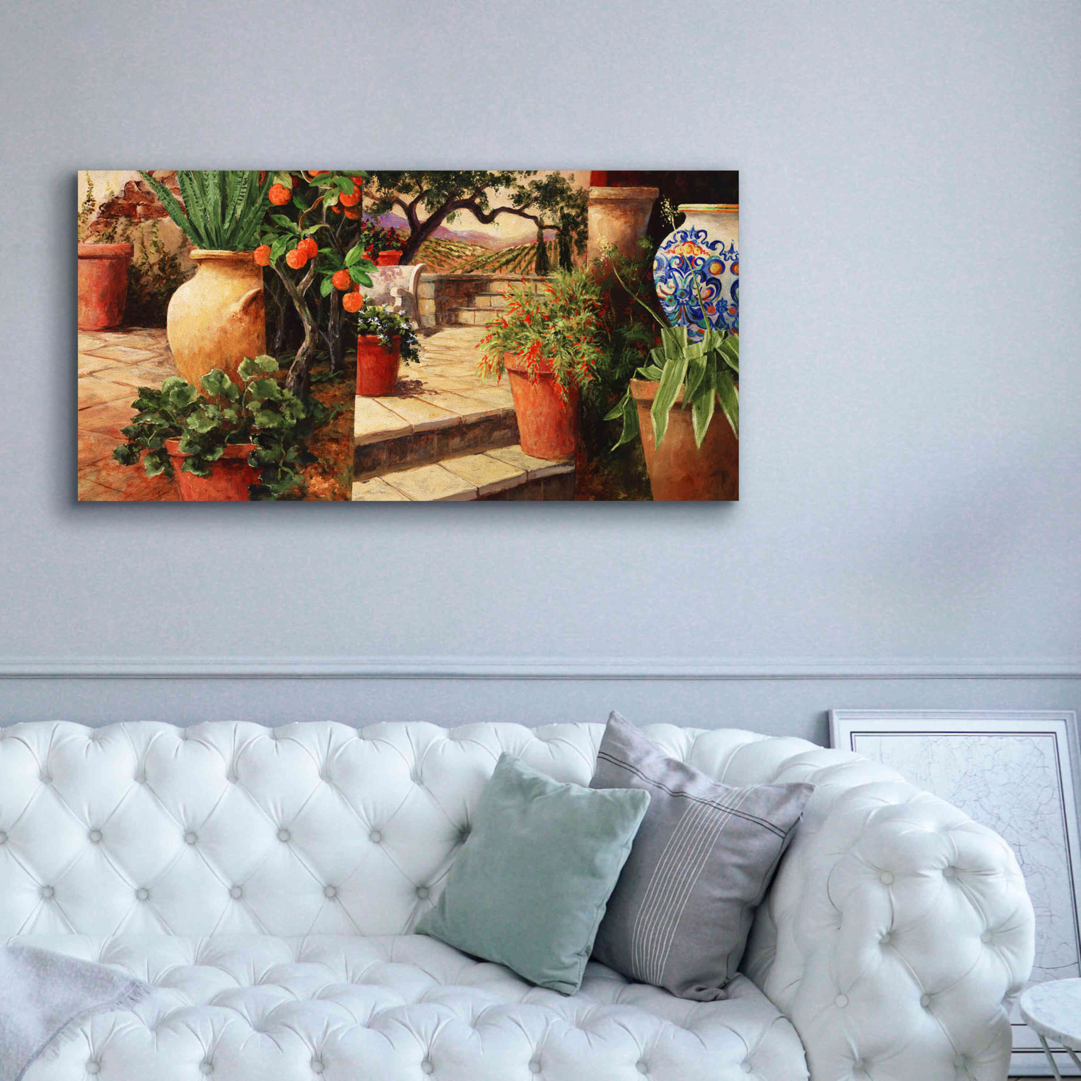 'Turo Tuscan Orange' by Art Fronckowiak, Giclee Canvas Wall Art,60x30