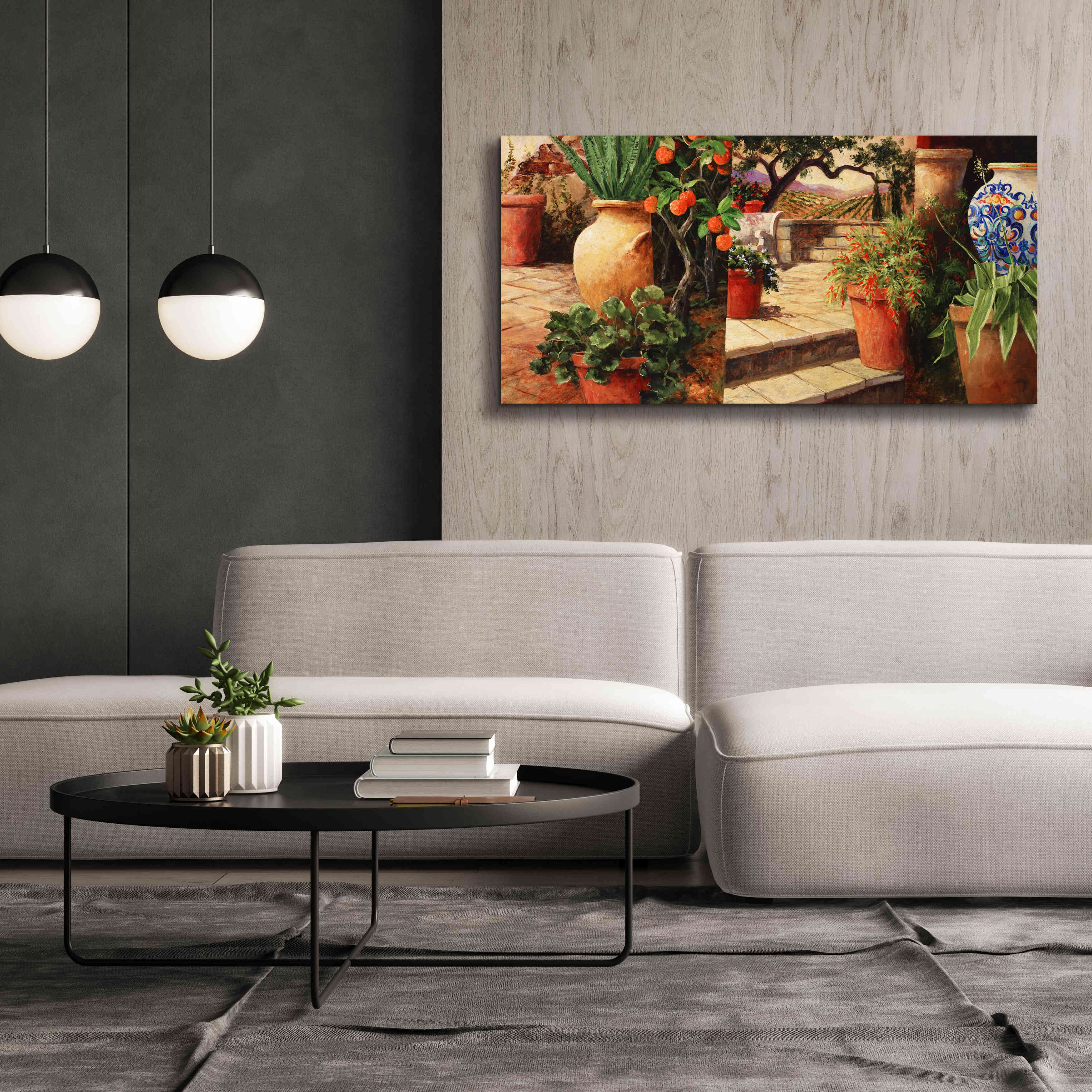 'Turo Tuscan Orange' by Art Fronckowiak, Giclee Canvas Wall Art,60x30