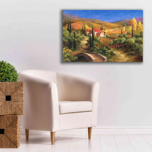 'Tuscan Bridge' by Art Fronckowiak, Giclee Canvas Wall Art,40x26