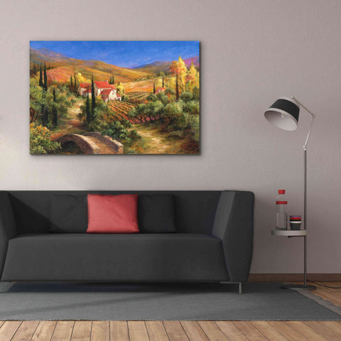 Image of 'Tuscan Bridge' by Art Fronckowiak, Giclee Canvas Wall Art,60x40