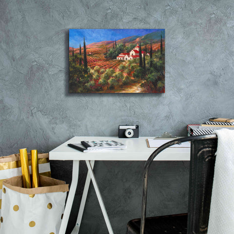 Image of 'Tuscan Monastery' by Art Fronckowiak, Giclee Canvas Wall Art,18x12