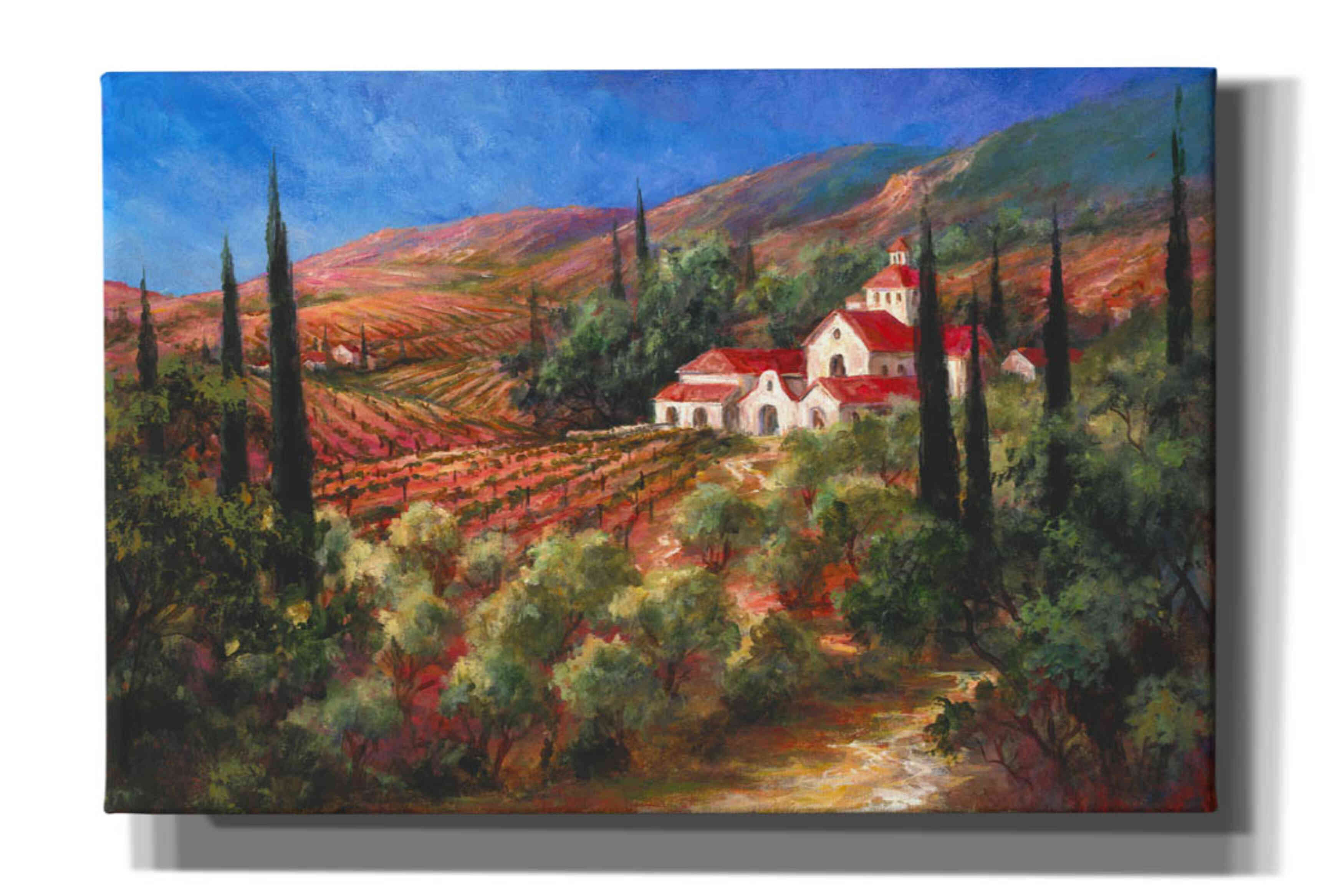 'Tuscan Monastery' by Art Fronckowiak, Giclee Canvas Wall Art