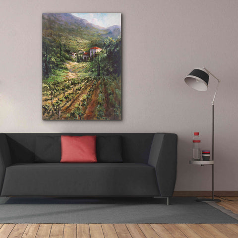 Image of 'Tuscany Vineyard' by Art Fronckowiak, Giclee Canvas Wall Art,40x54