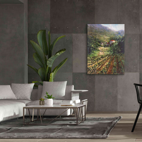 Image of 'Tuscany Vineyard' by Art Fronckowiak, Giclee Canvas Wall Art,40x54