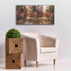 'Willow Bridge' by Art Fronckowiak, Giclee Canvas Wall Art,40x20