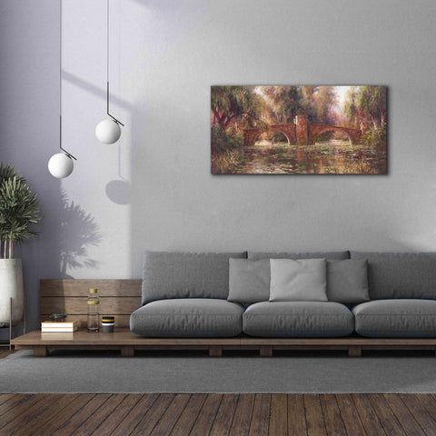 Image of 'Willow Bridge' by Art Fronckowiak, Giclee Canvas Wall Art,60x30