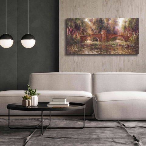 Image of 'Willow Bridge' by Art Fronckowiak, Giclee Canvas Wall Art,60x30