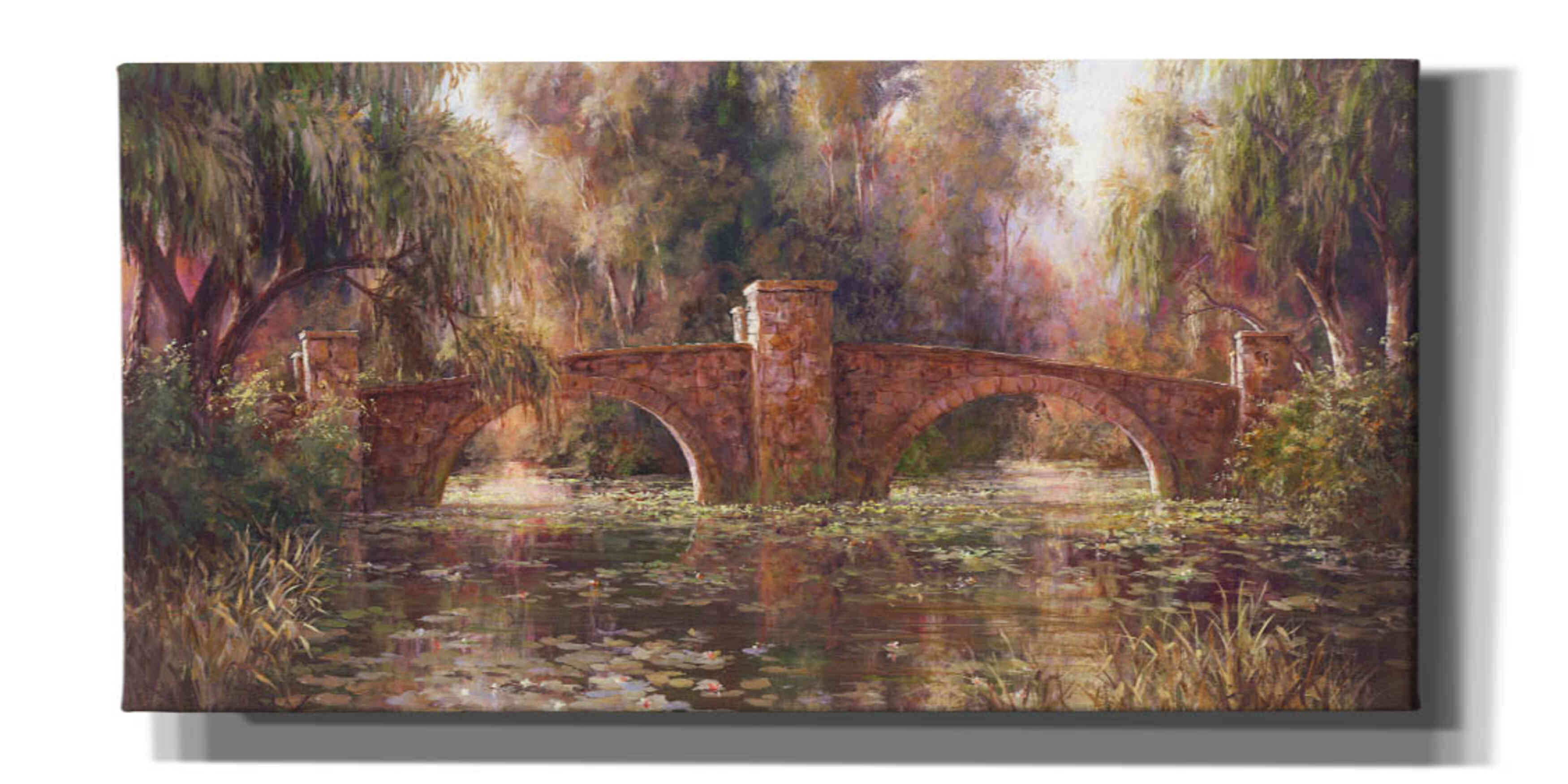 'Willow Bridge' by Art Fronckowiak, Giclee Canvas Wall Art