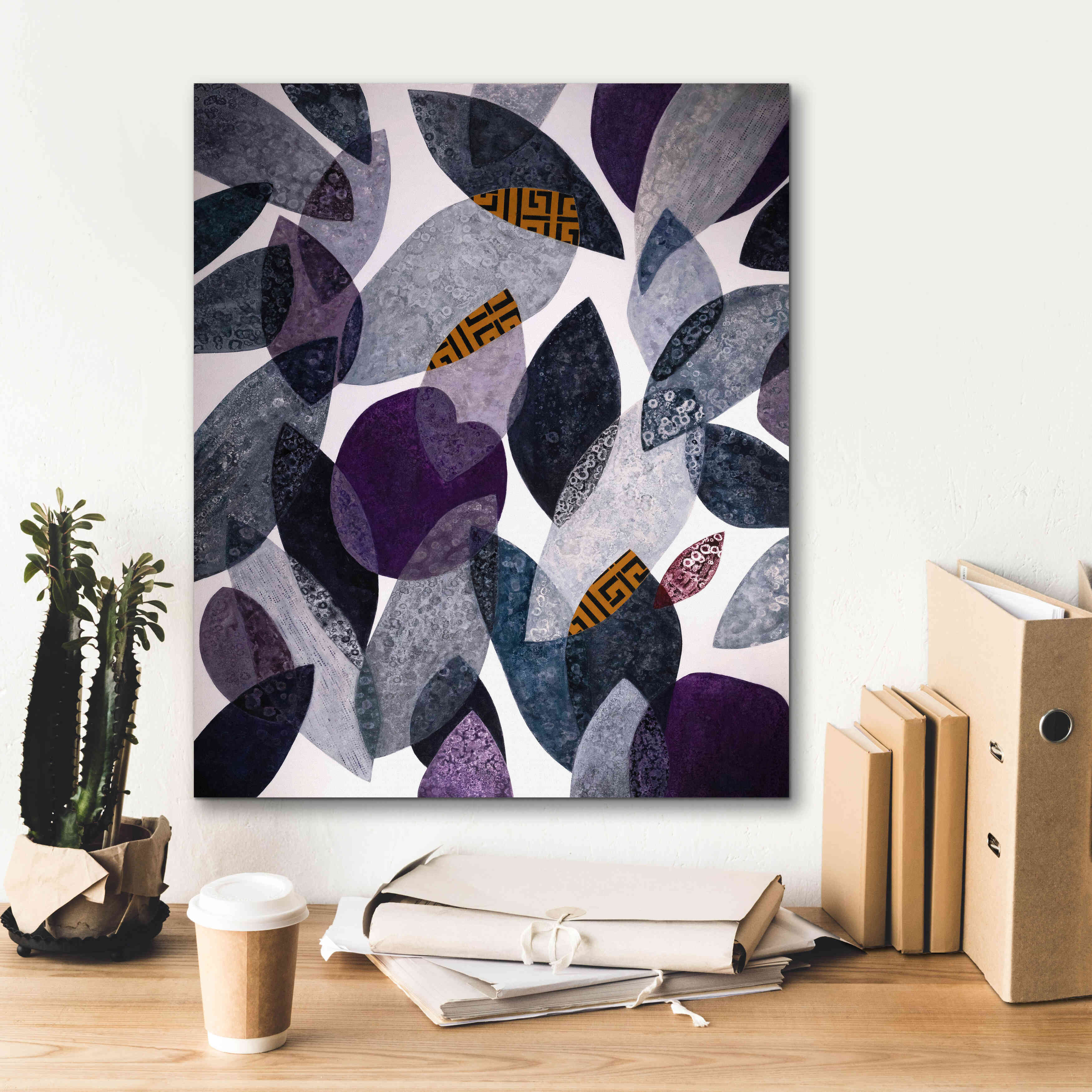 'Hojas Petreas I' by Daniela Fedele, Giclee Canvas Wall Art,20x24