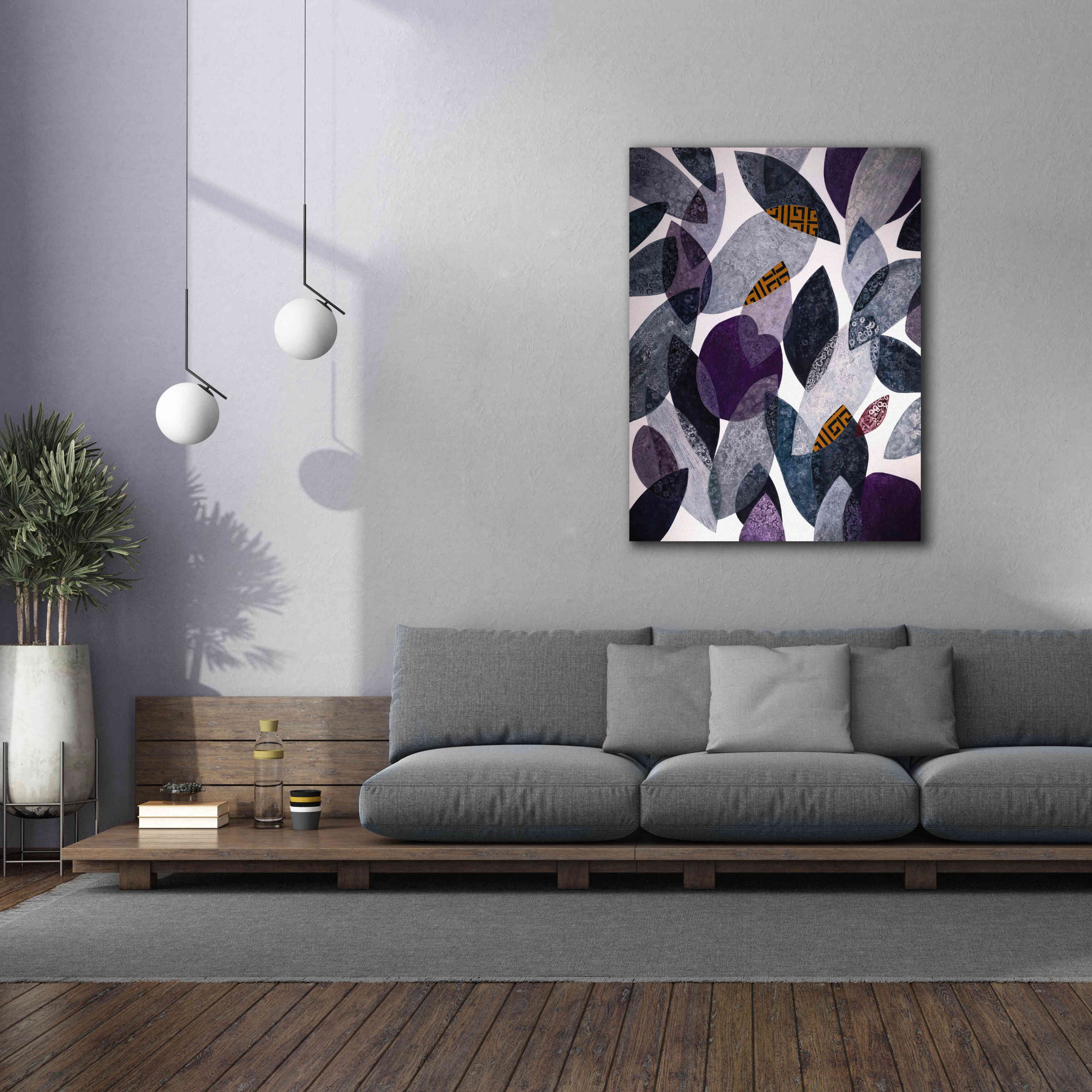 'Hojas Petreas I' by Daniela Fedele, Giclee Canvas Wall Art,40x54