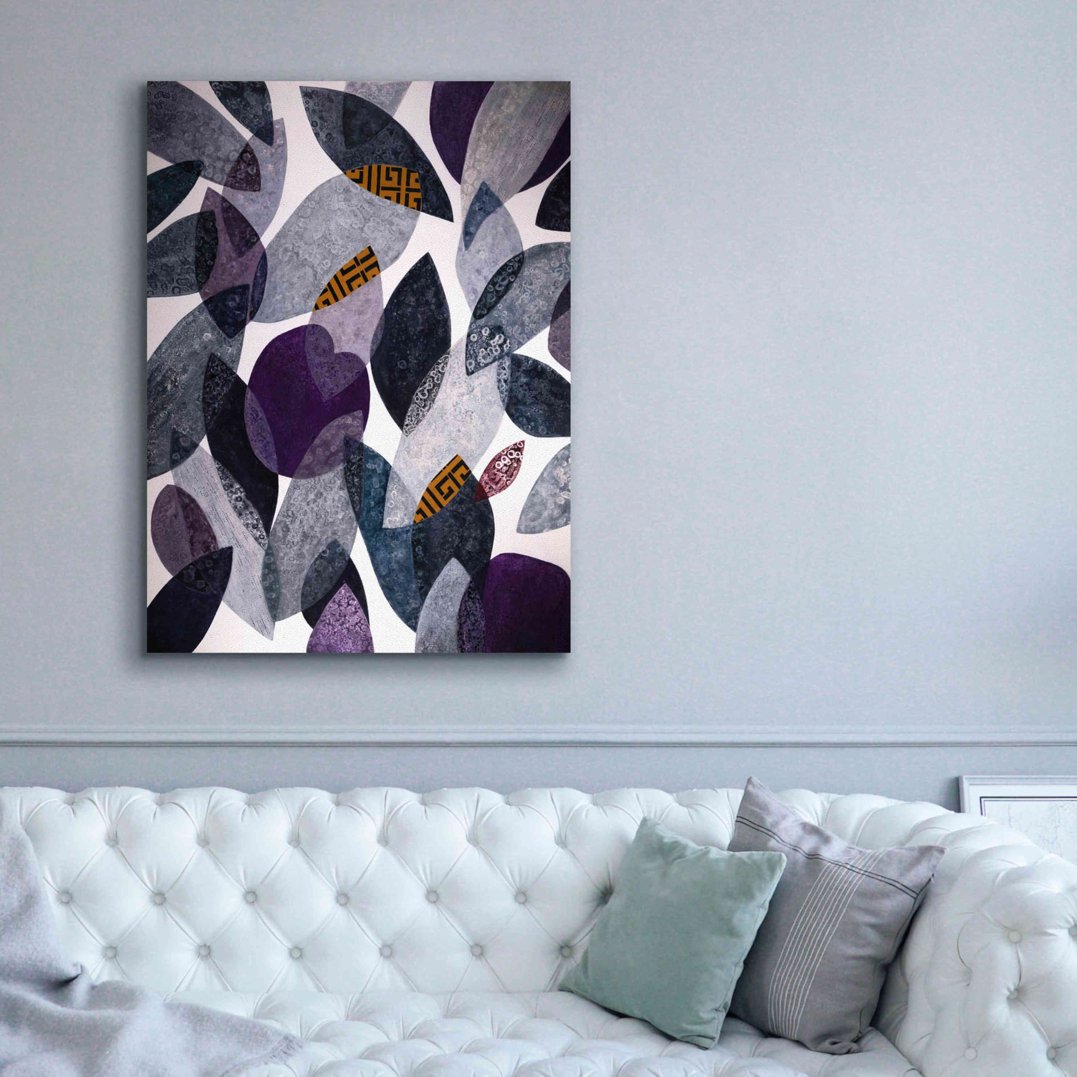 'Hojas Petreas I' by Daniela Fedele, Giclee Canvas Wall Art,40x54