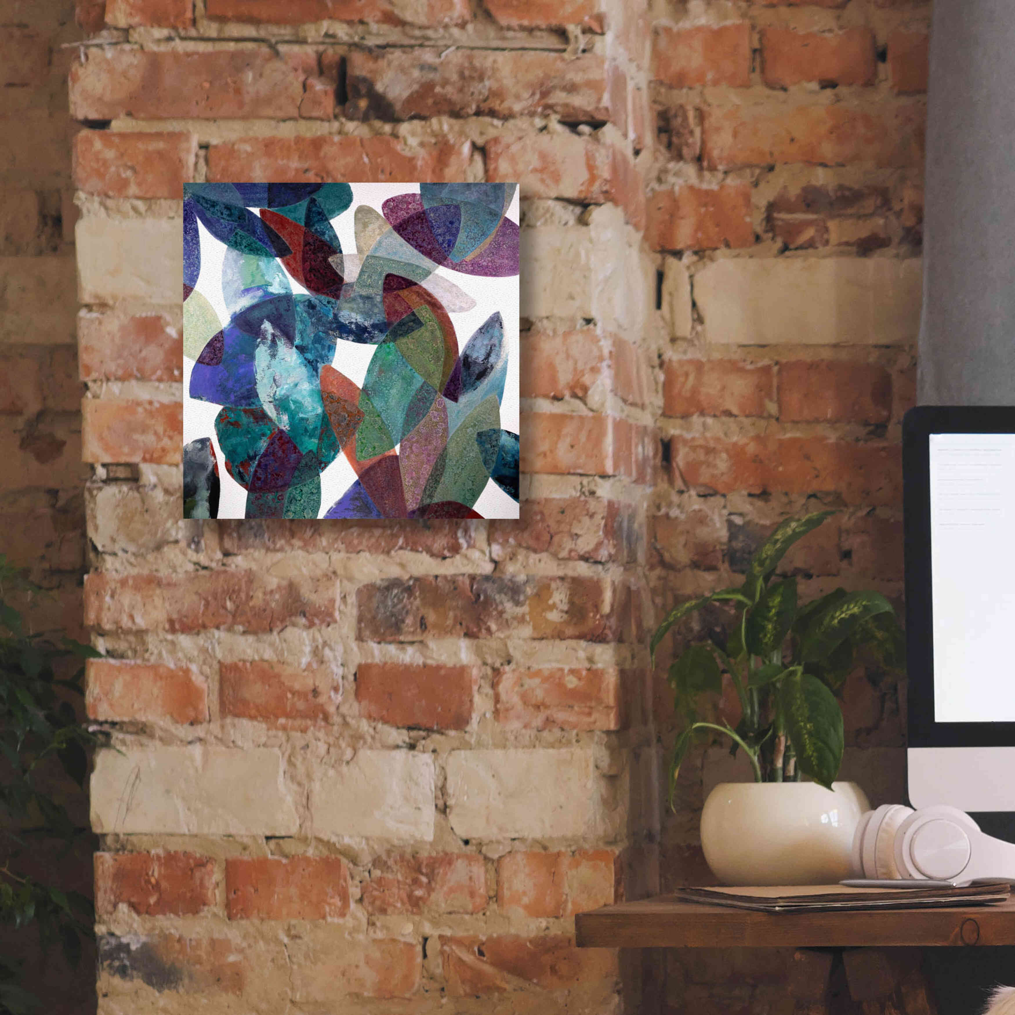 'Hojas Petreas III' by Daniela Fedele, Giclee Canvas Wall Art,12x12