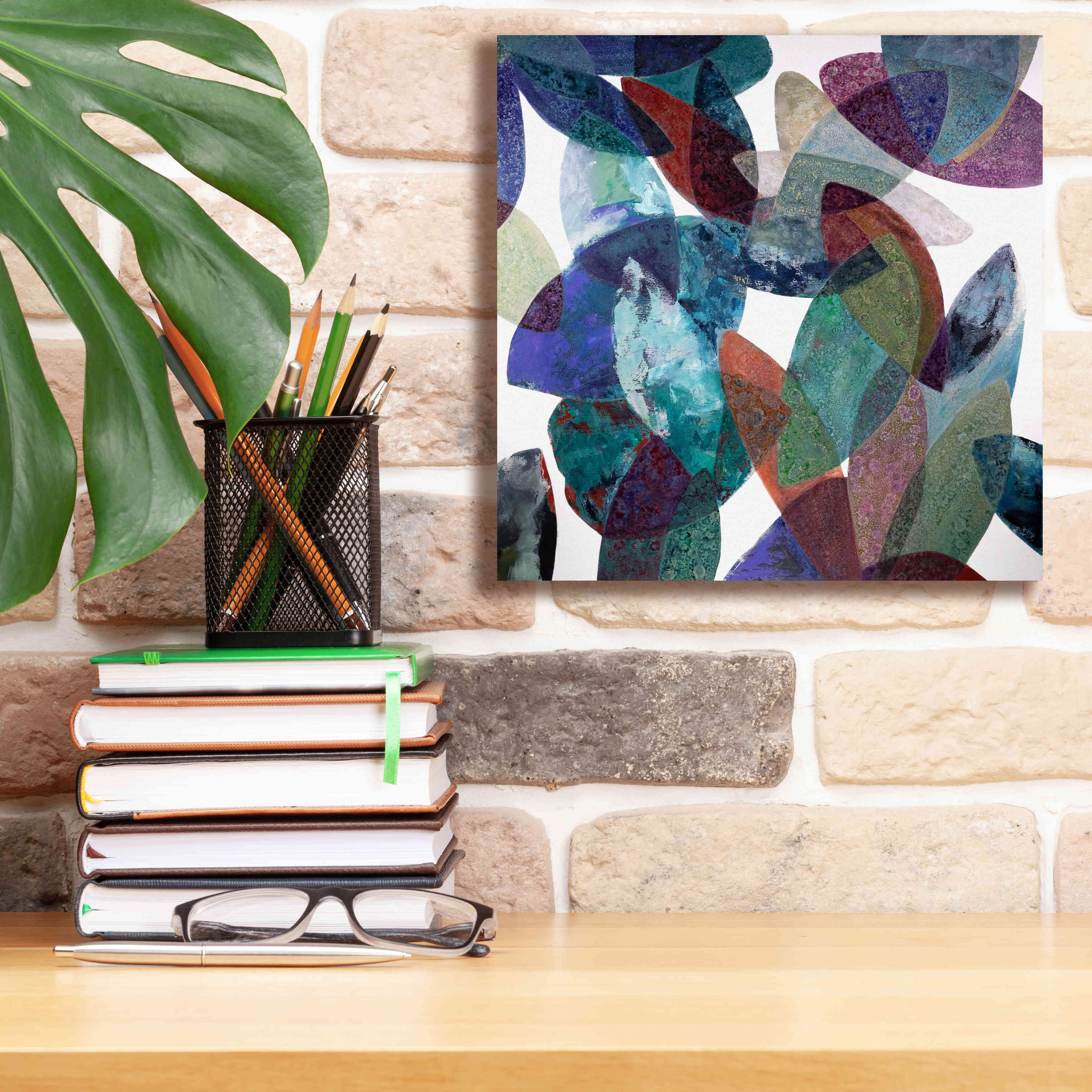 'Hojas Petreas III' by Daniela Fedele, Giclee Canvas Wall Art,12x12