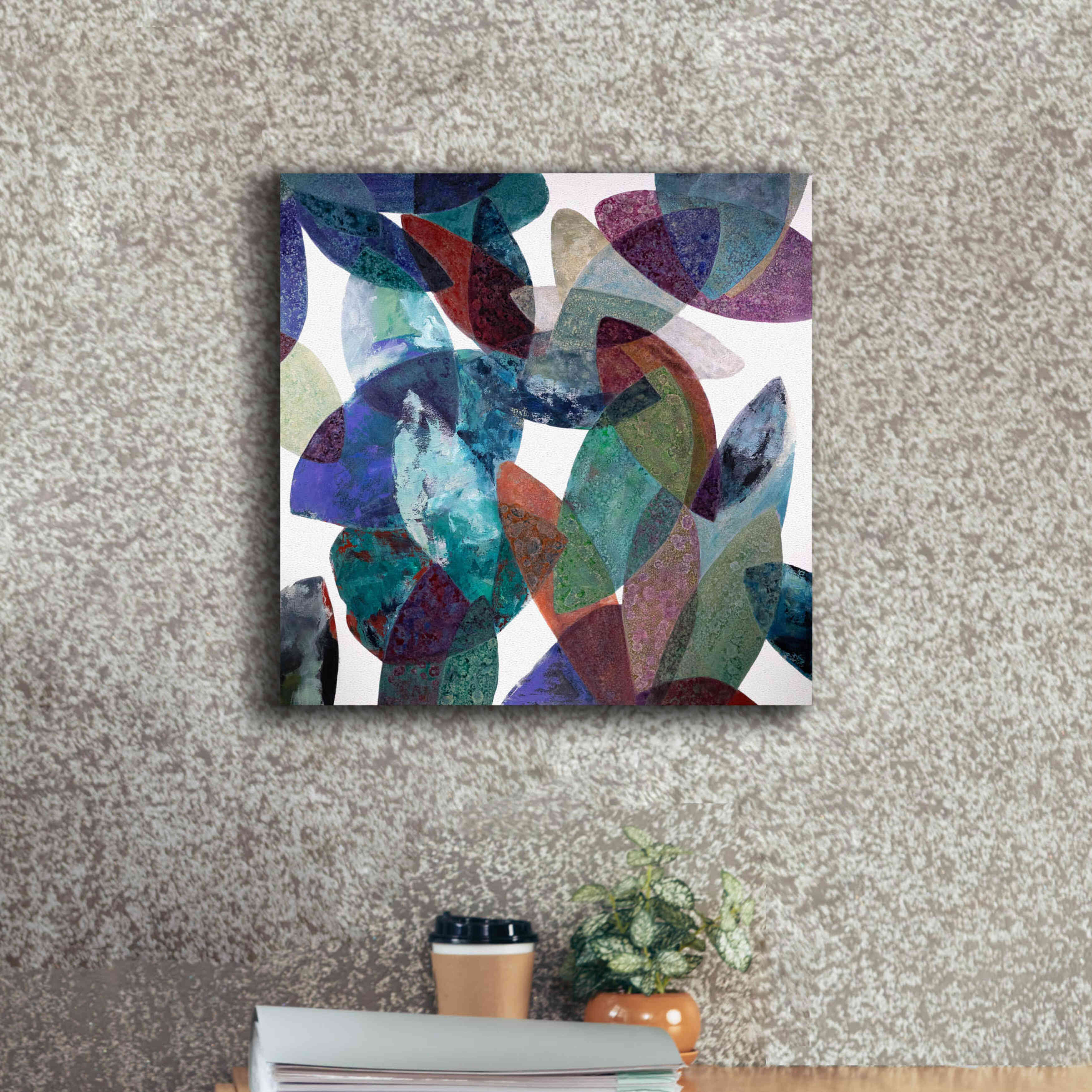 'Hojas Petreas III' by Daniela Fedele, Giclee Canvas Wall Art,18x18