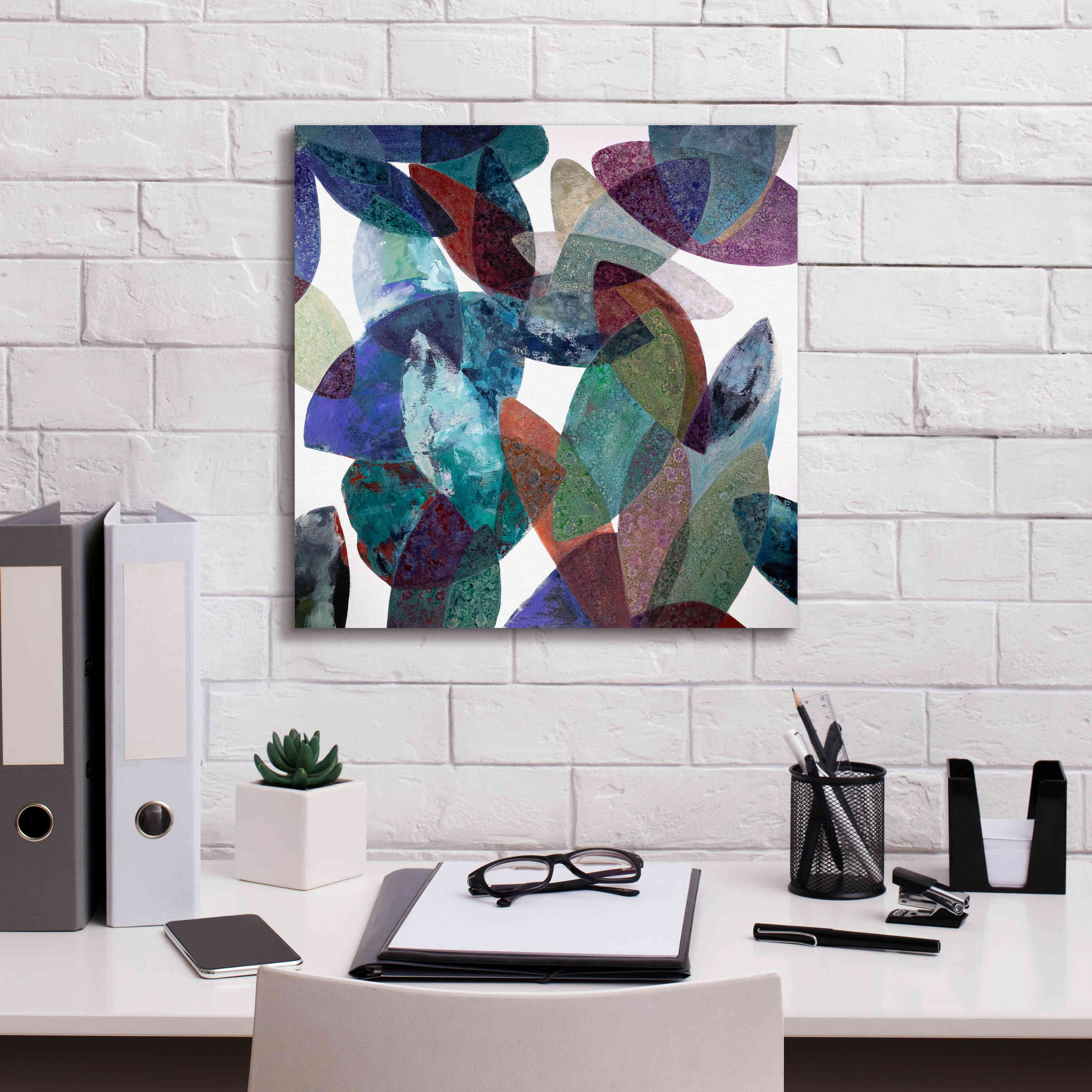 'Hojas Petreas III' by Daniela Fedele, Giclee Canvas Wall Art,18x18