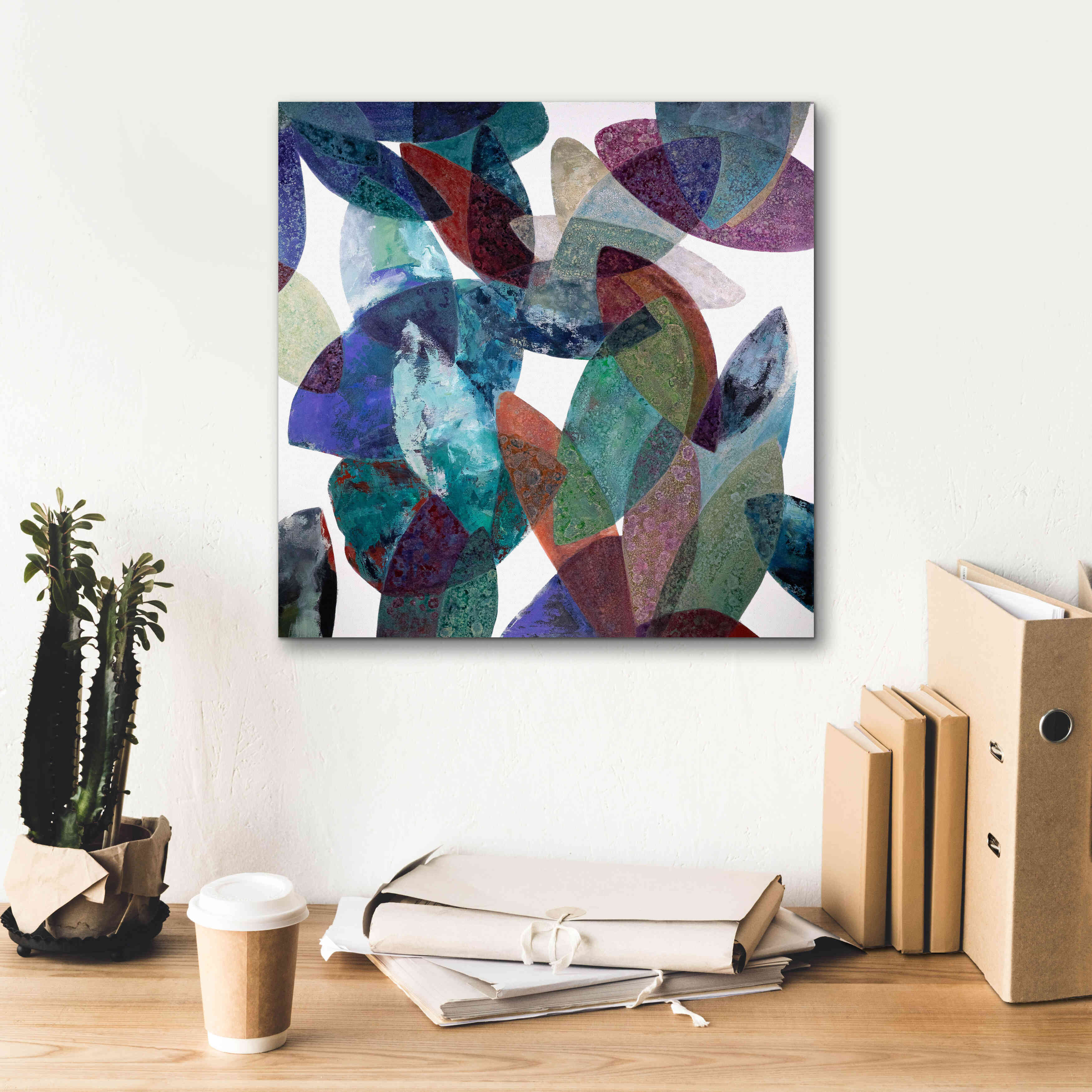 'Hojas Petreas III' by Daniela Fedele, Giclee Canvas Wall Art,18x18