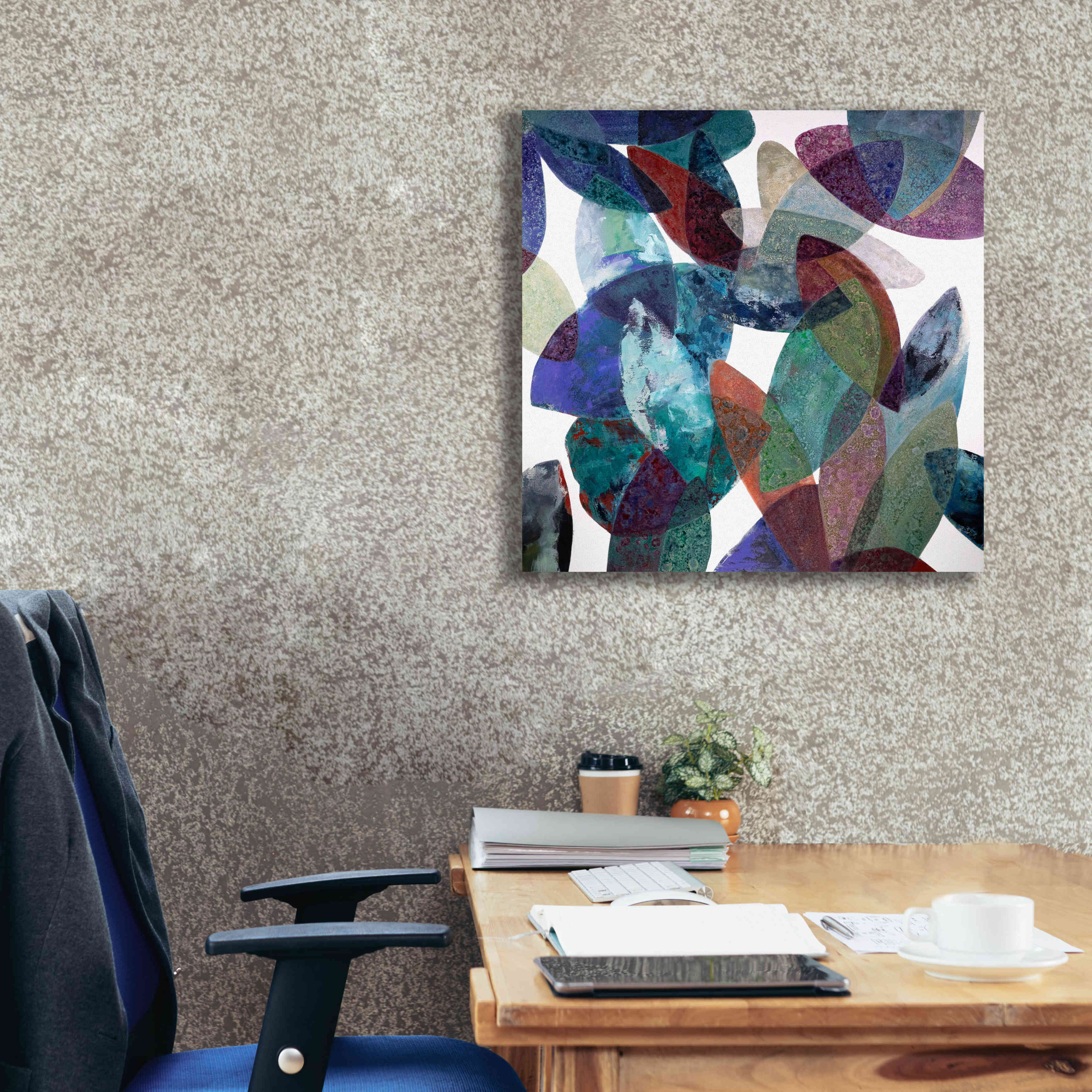 'Hojas Petreas III' by Daniela Fedele, Giclee Canvas Wall Art,26x26