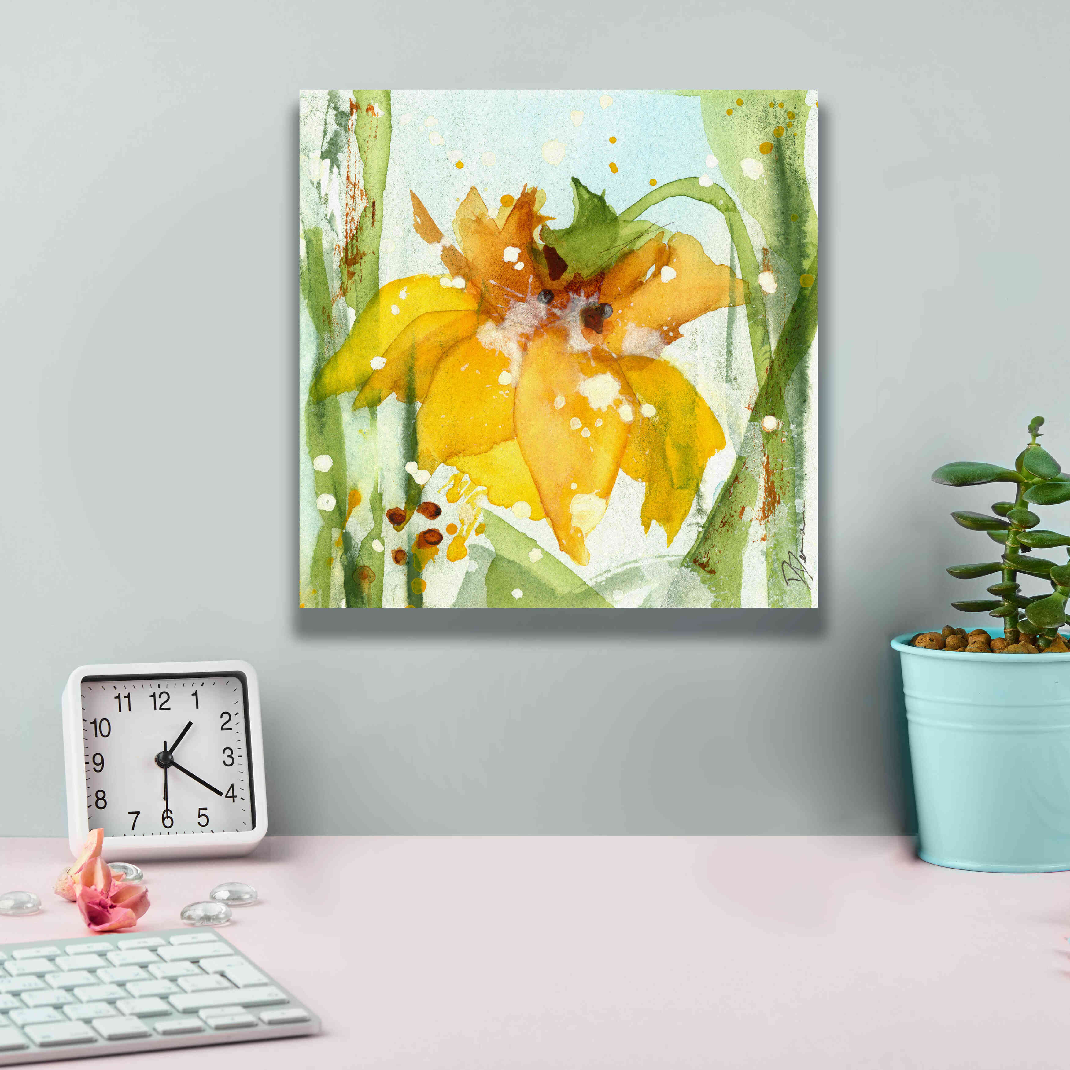 'Daffodil' by Dawn Derman, Giclee Canvas Wall Art,12x12