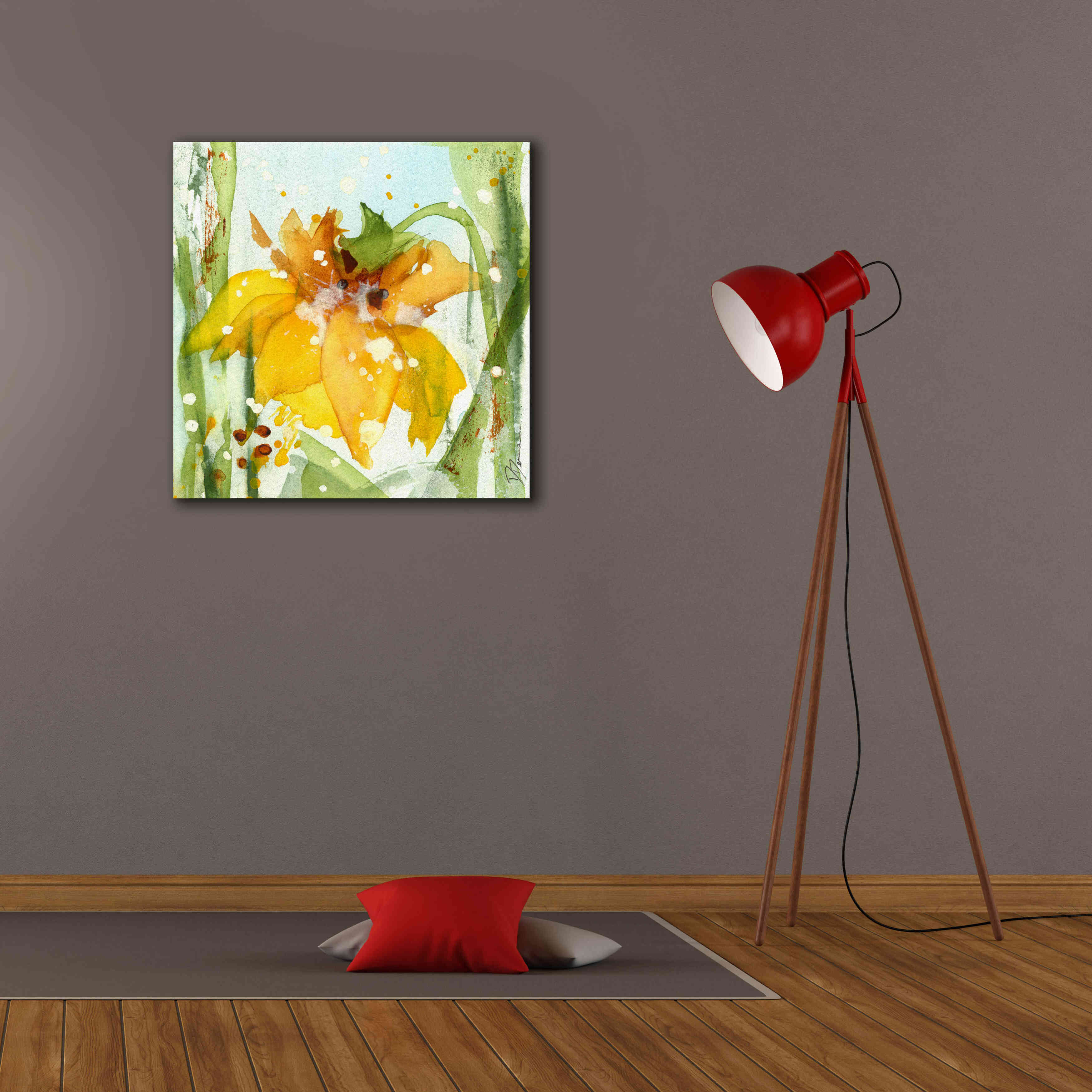 'Daffodil' by Dawn Derman, Giclee Canvas Wall Art,26x26