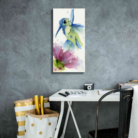 Image of 'Lilac and Blue' by Dawn Derman, Giclee Canvas Wall Art,12x24