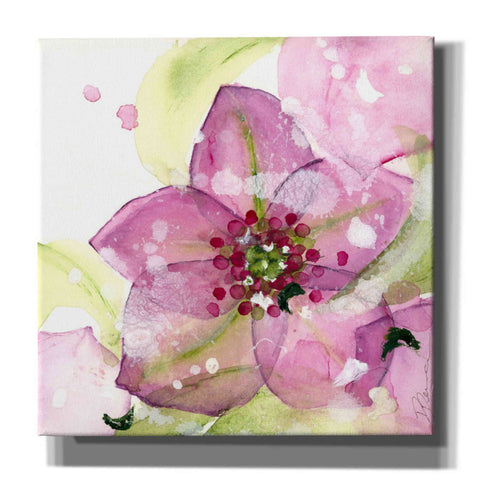 Image of 'Pink Flower in the Snow' by Dawn Derman, Giclee Canvas Wall Art