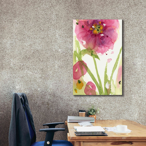 Image of 'Pink Wildflower' by Dawn Derman, Giclee Canvas Wall Art,26x40