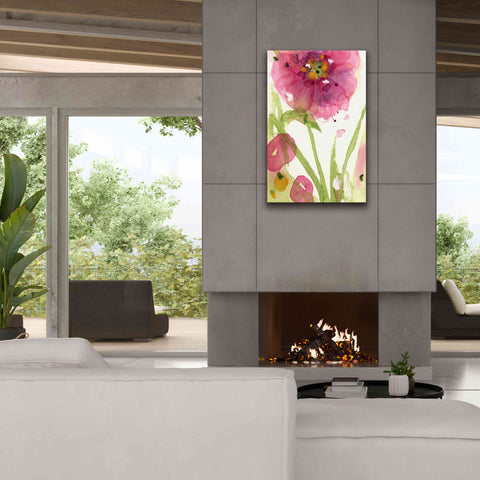 Image of 'Pink Wildflower' by Dawn Derman, Giclee Canvas Wall Art,26x40