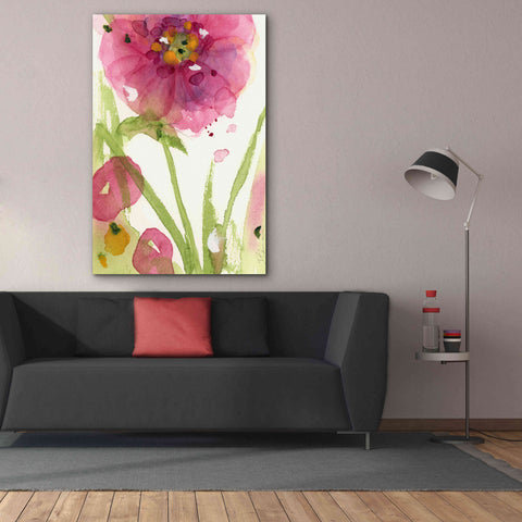 Image of 'Pink Wildflower' by Dawn Derman, Giclee Canvas Wall Art,40x60