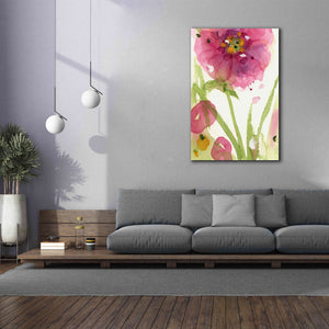 'Pink Wildflower' by Dawn Derman, Giclee Canvas Wall Art,40x60