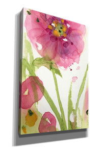 'Pink Wildflower' by Dawn Derman, Giclee Canvas Wall Art