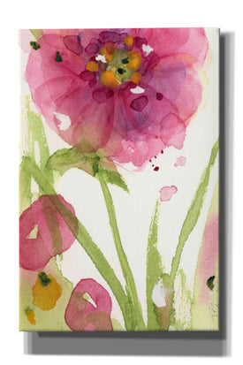 'Pink Wildflower' by Dawn Derman, Giclee Canvas Wall Art