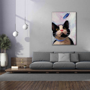 'Cat and Butterfly' by Diane Hoeptner, Giclee Canvas Wall Art,40x54