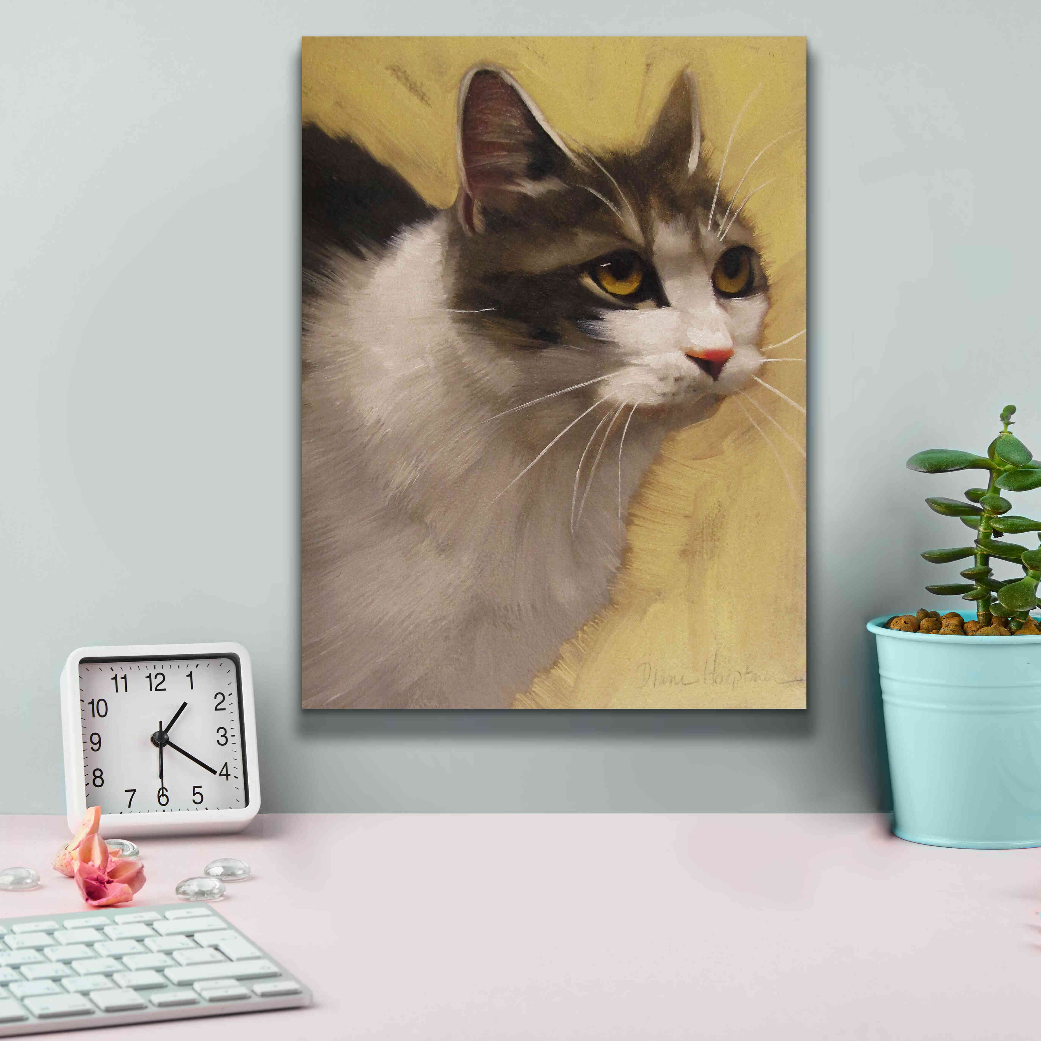 'Derby Cat' by Diane Hoeptner, Giclee Canvas Wall Art,12x16