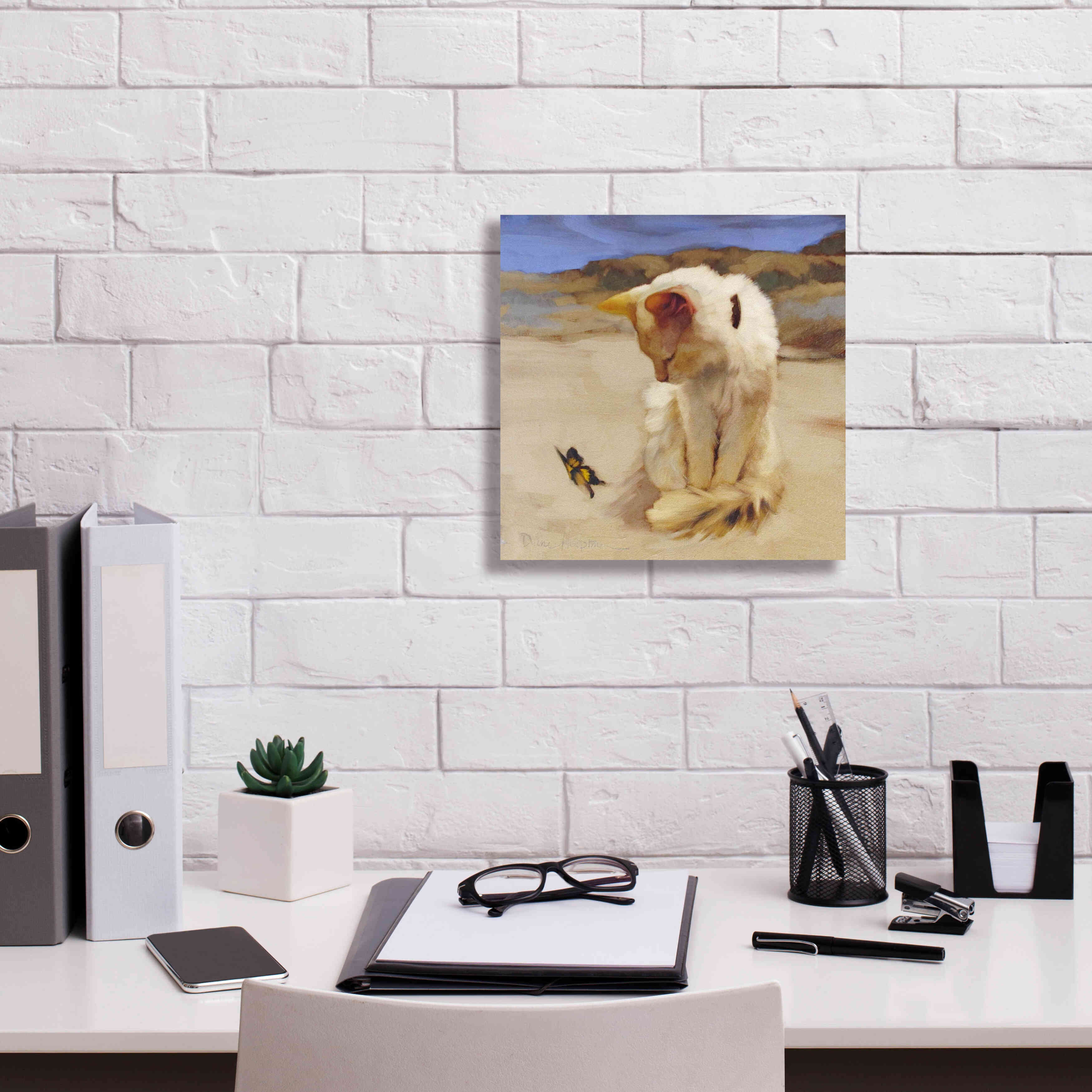 'Eye on Butterfly V' by Diane Hoeptner, Giclee Canvas Wall Art,12x12