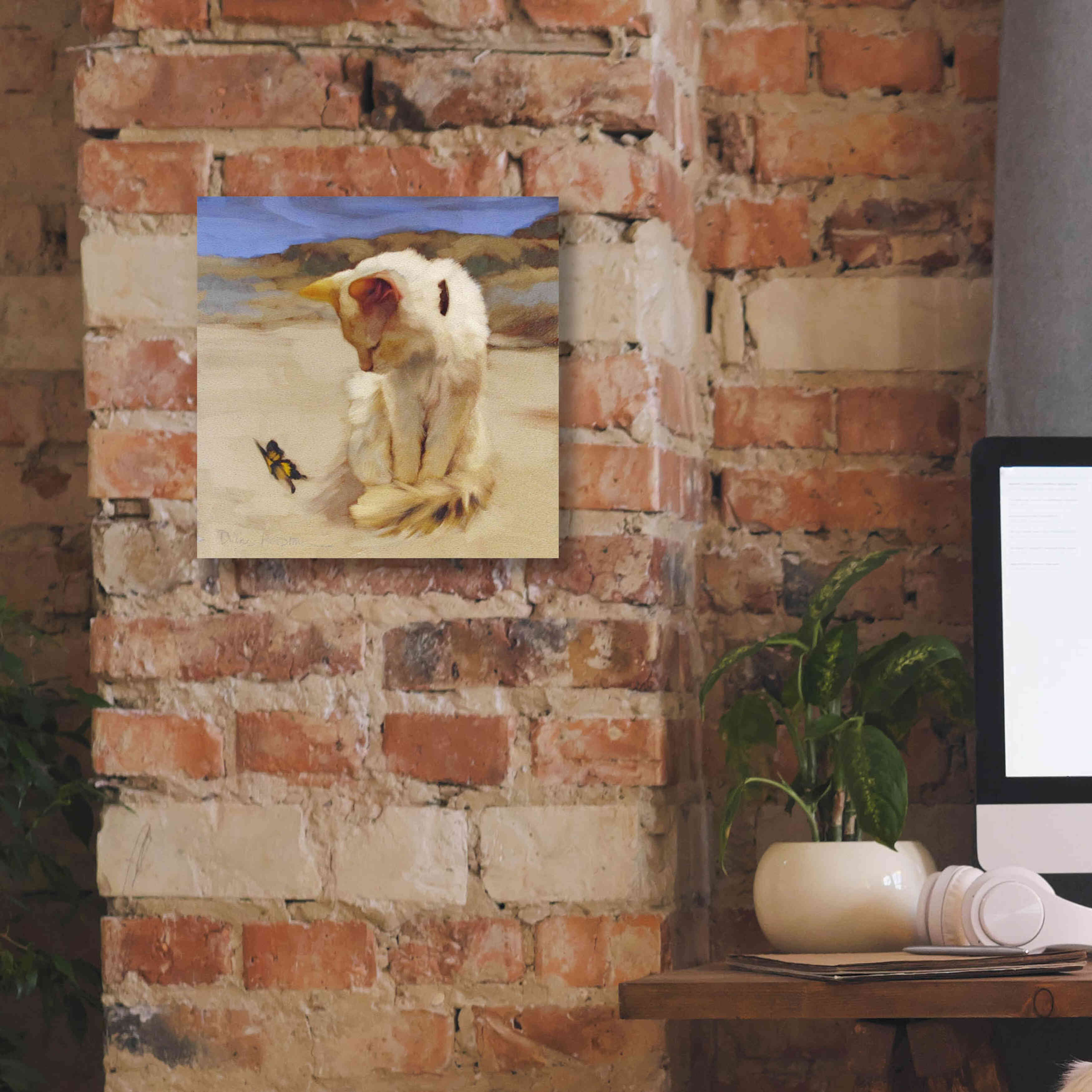 'Eye on Butterfly V' by Diane Hoeptner, Giclee Canvas Wall Art,12x12