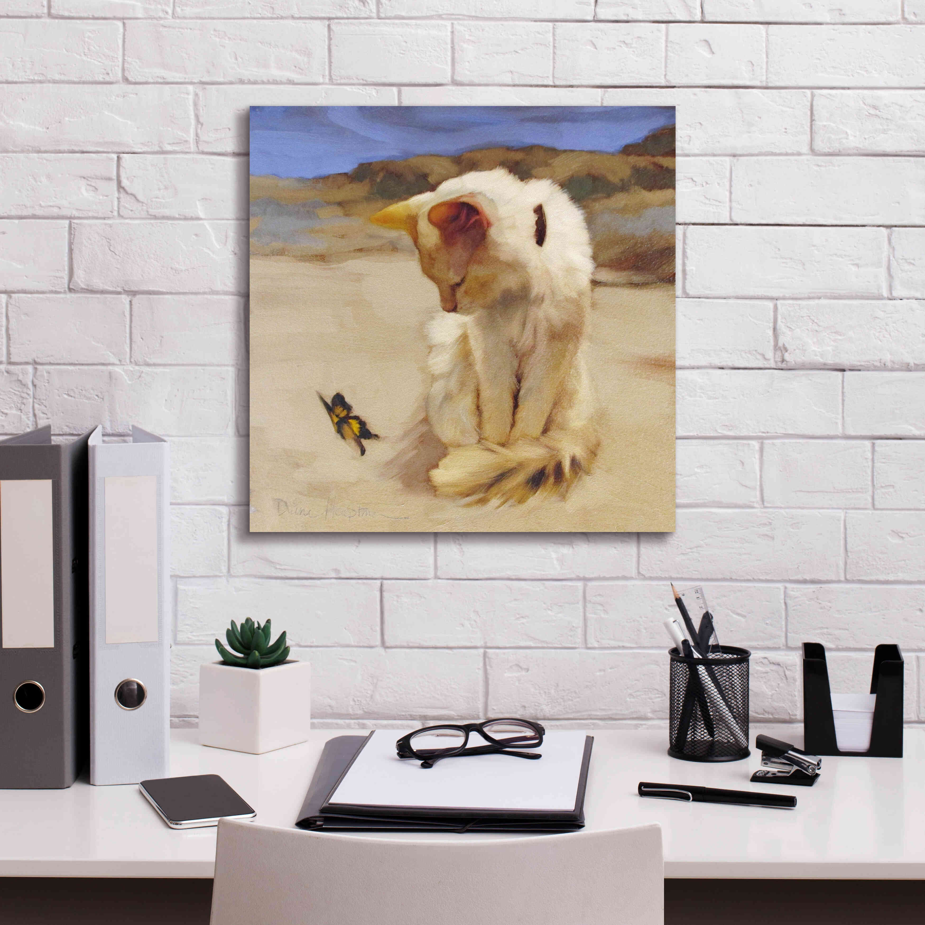 'Eye on Butterfly V' by Diane Hoeptner, Giclee Canvas Wall Art,18x18