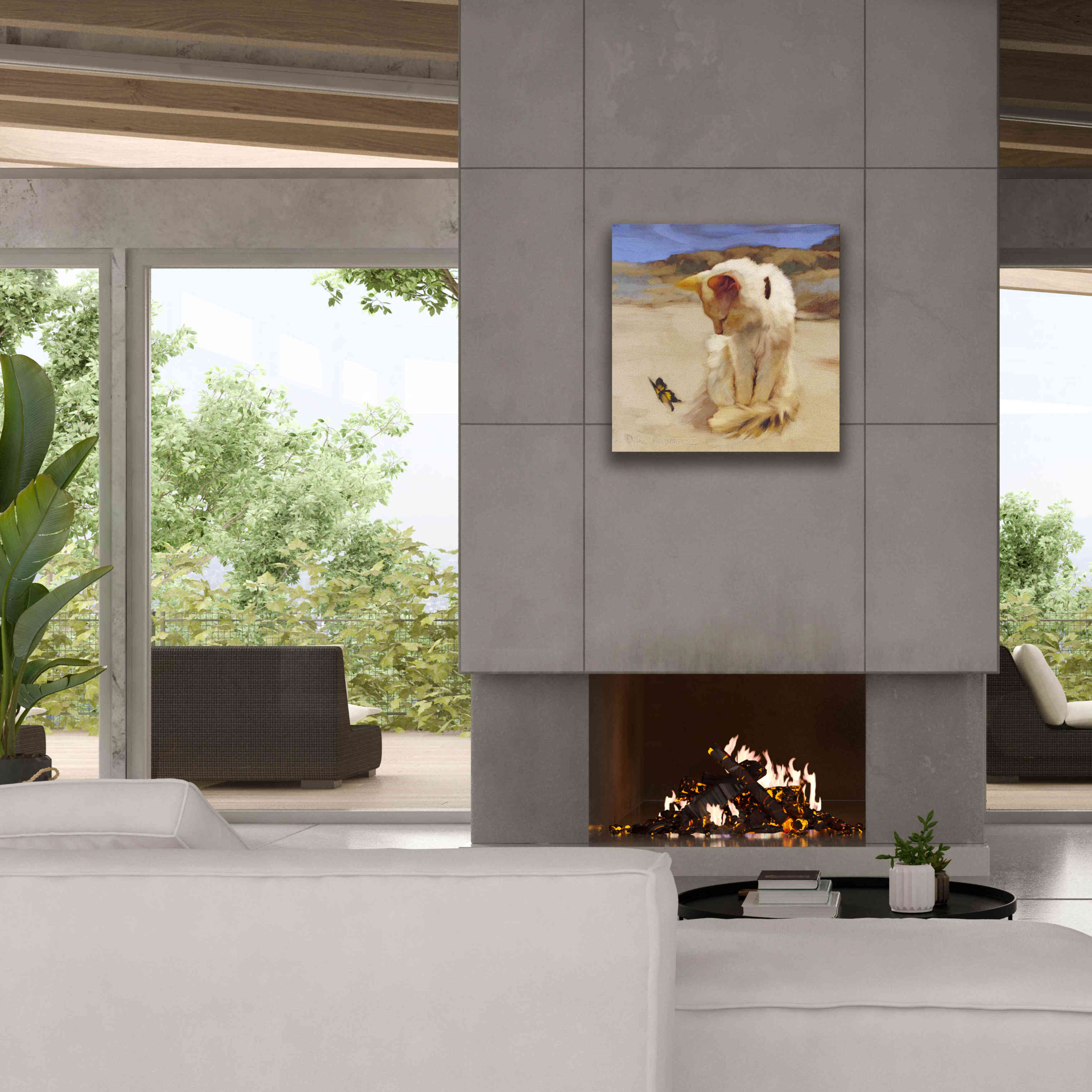 'Eye on Butterfly V' by Diane Hoeptner, Giclee Canvas Wall Art,26x26