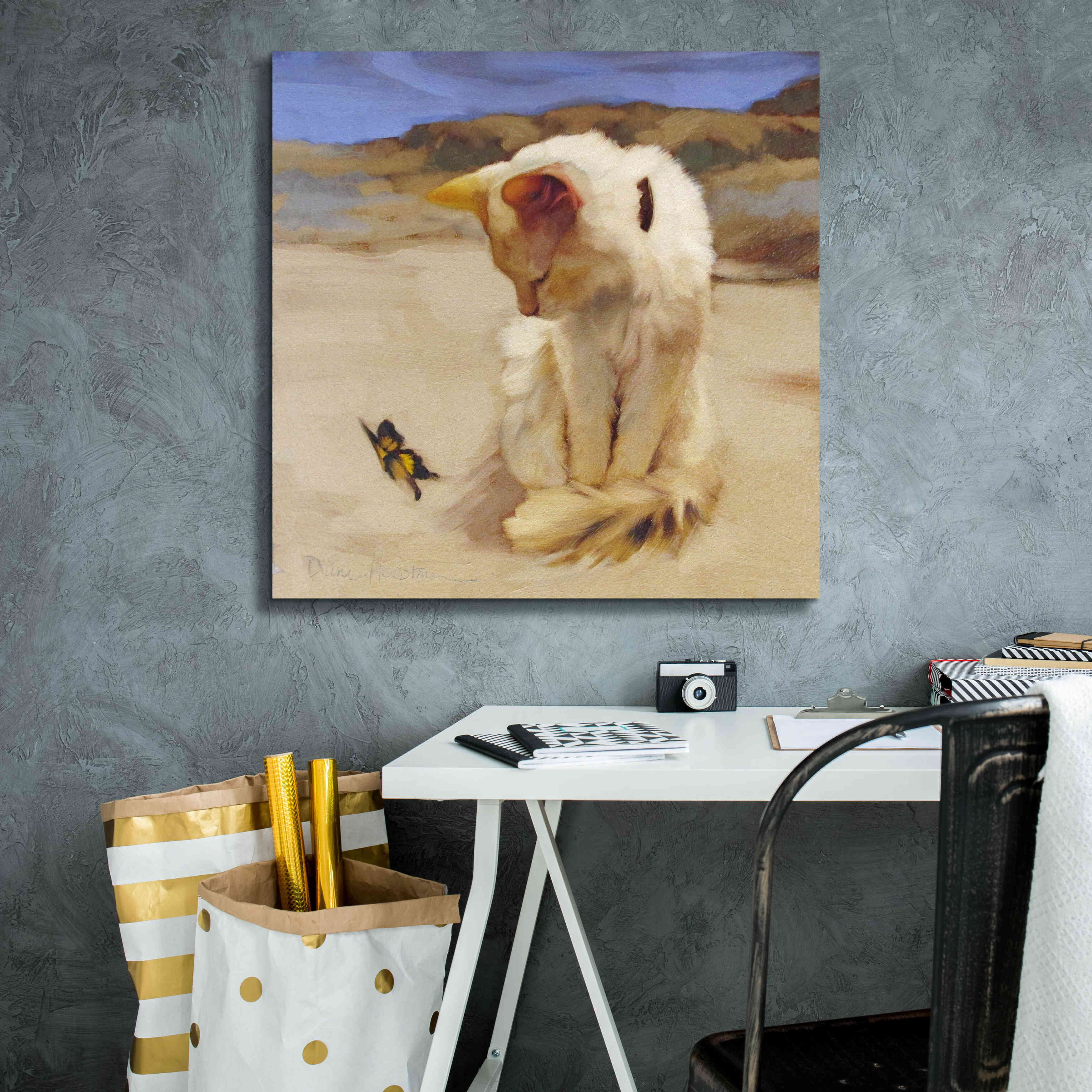 'Eye on Butterfly V' by Diane Hoeptner, Giclee Canvas Wall Art,26x26