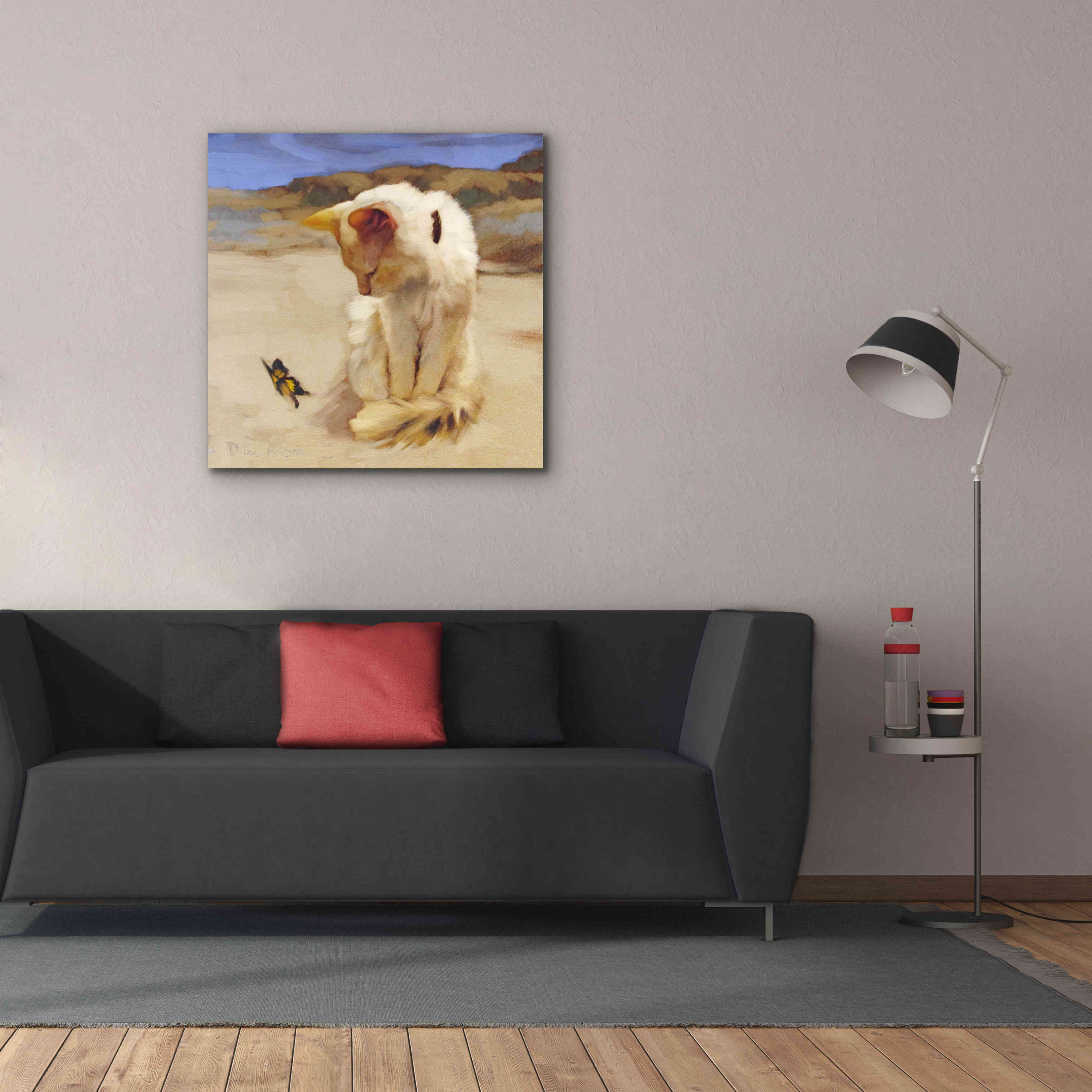 'Eye on Butterfly V' by Diane Hoeptner, Giclee Canvas Wall Art,37x37