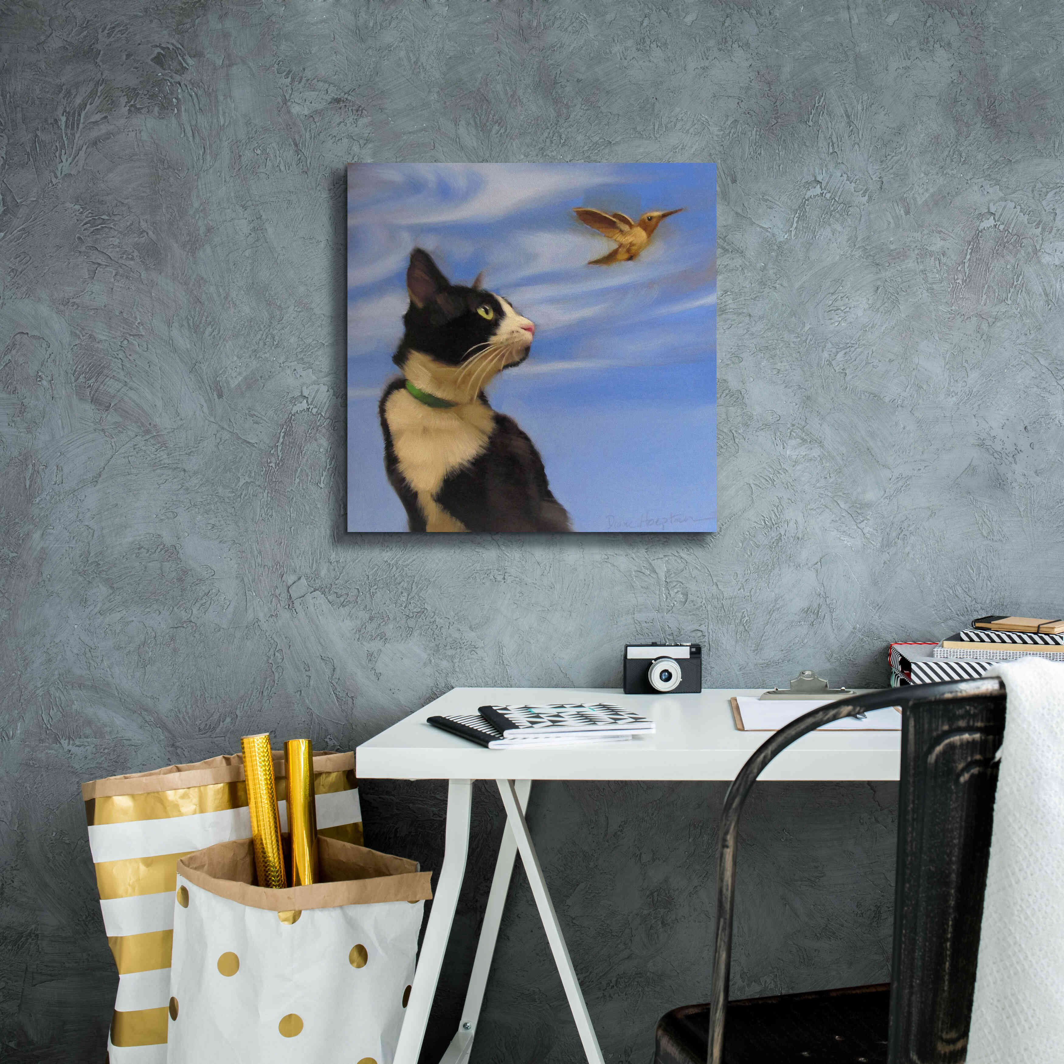 'Fly Away' by Diane Hoeptner, Giclee Canvas Wall Art,18x18