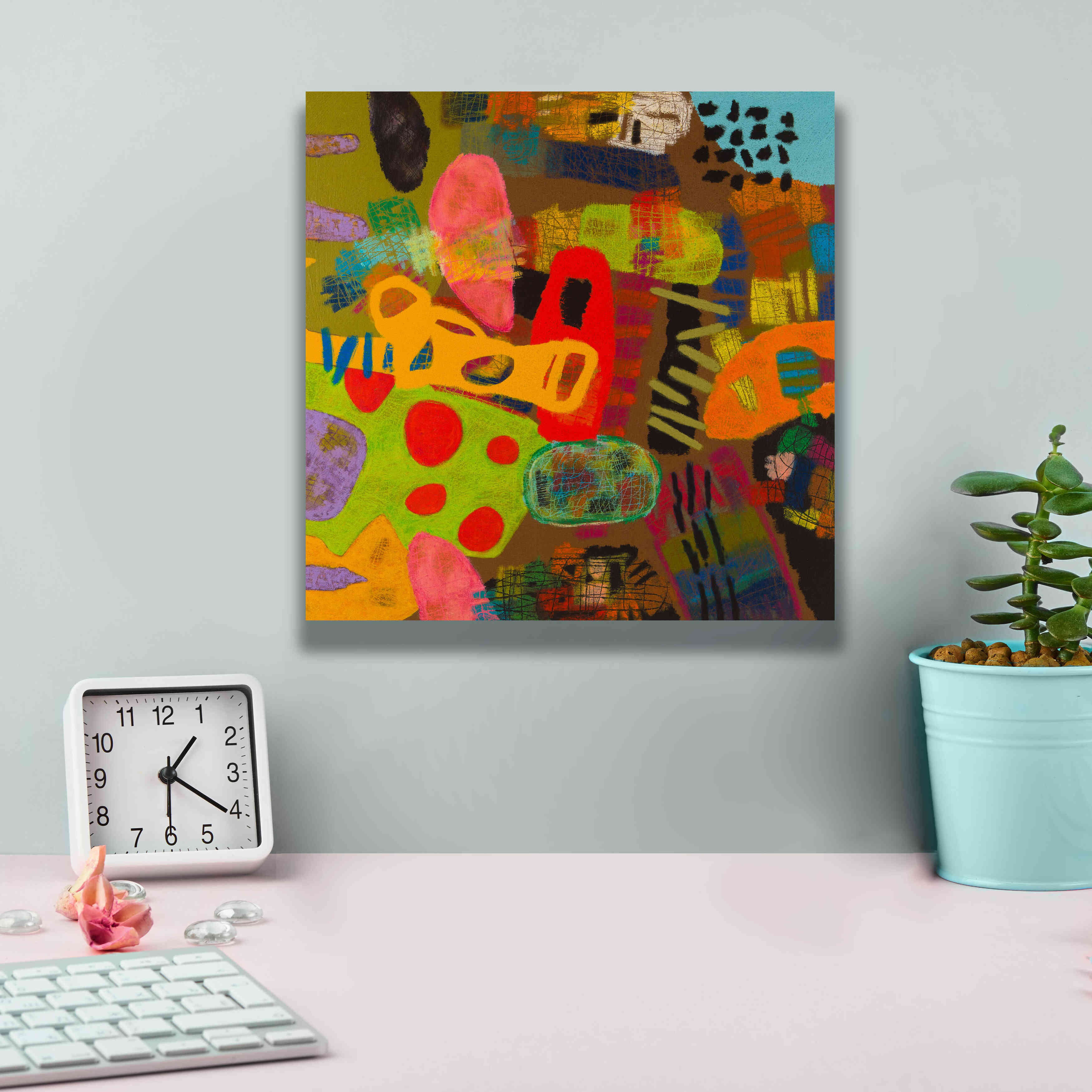 'Conversations in the Abstract 19' by Downs, Giclee Canvas Wall Art,12x12