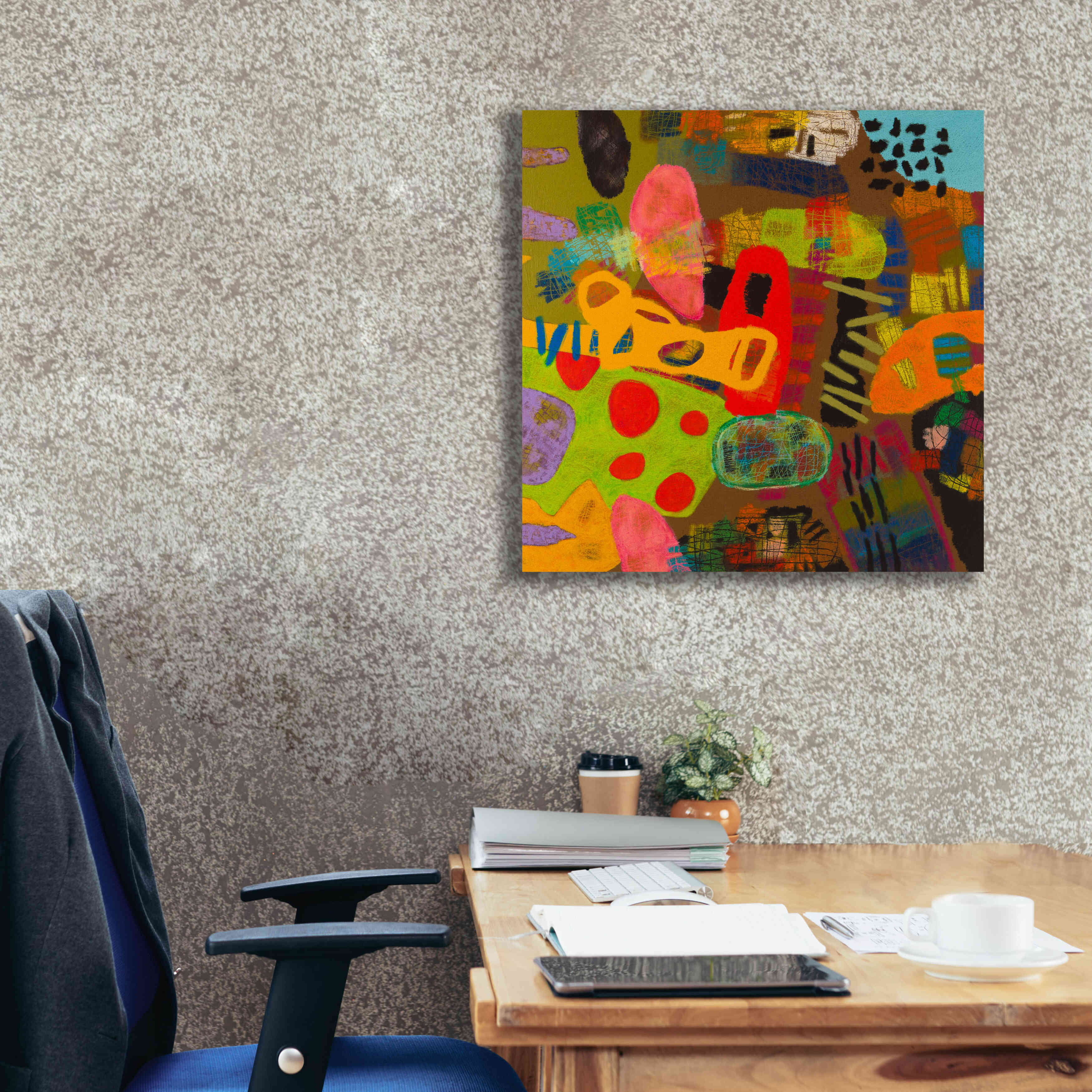 'Conversations in the Abstract 19' by Downs, Giclee Canvas Wall Art,26x26