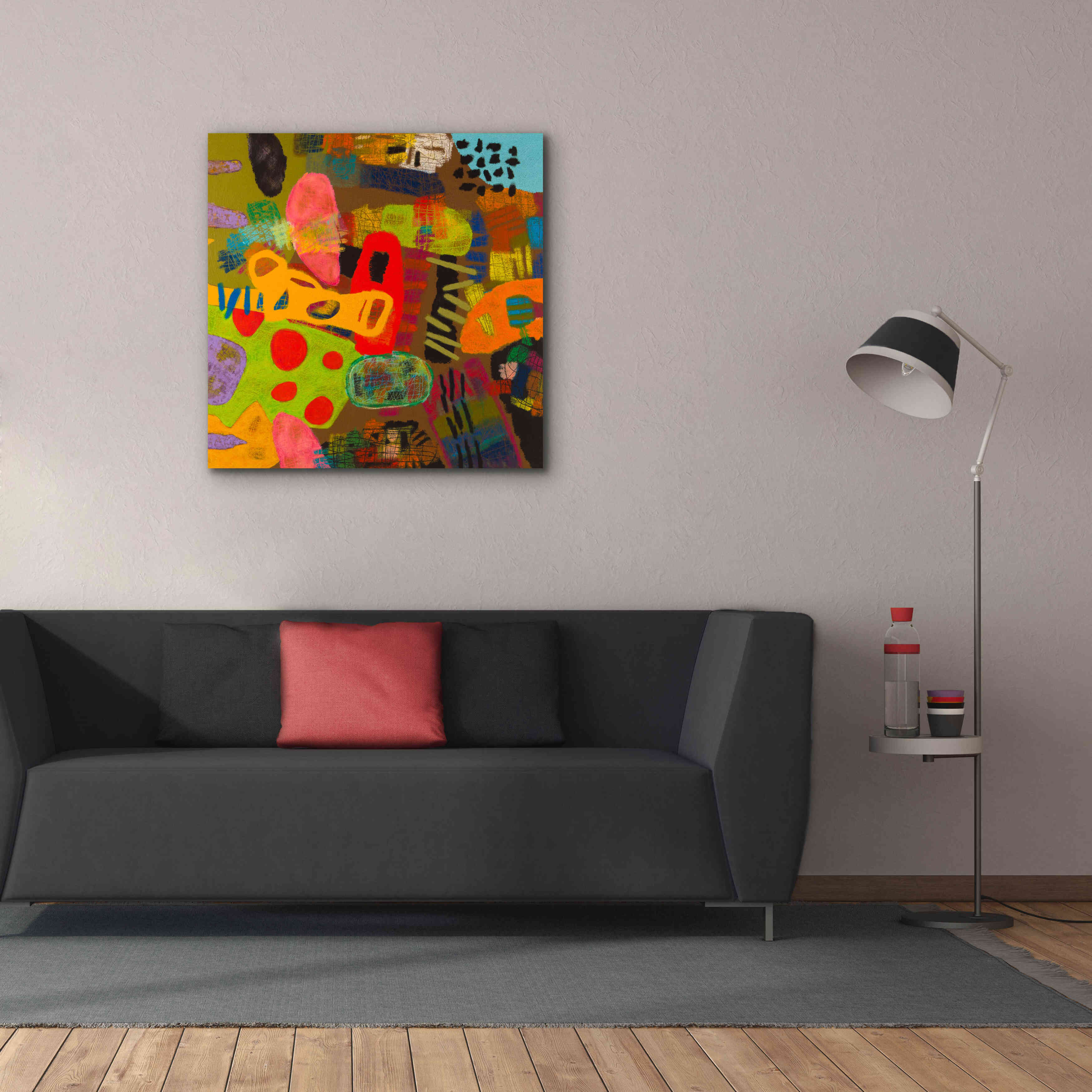 'Conversations in the Abstract 19' by Downs, Giclee Canvas Wall Art,37x37