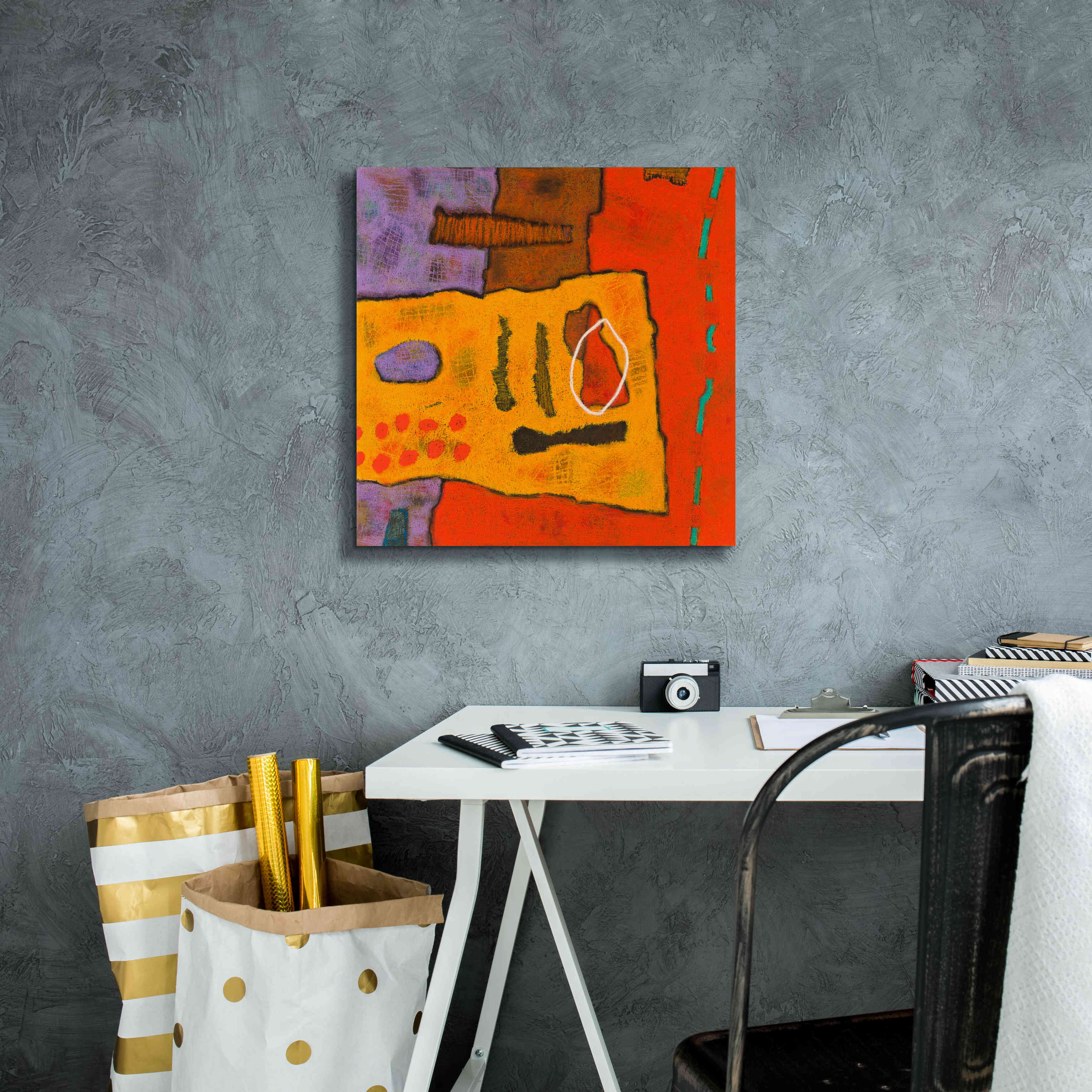 'Conversations in the Abstract 21' by Downs, Giclee Canvas Wall Art,18x18