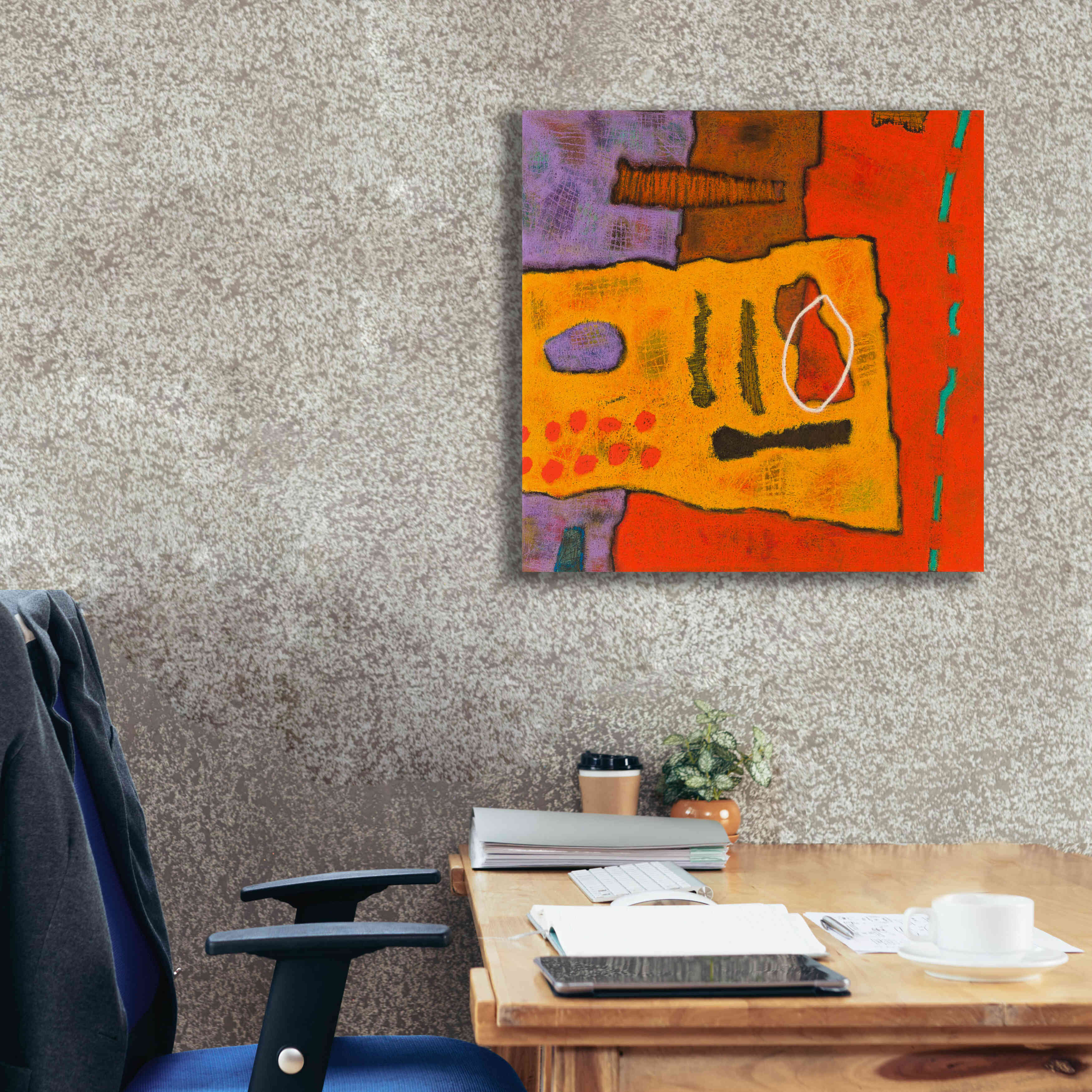 'Conversations in the Abstract 21' by Downs, Giclee Canvas Wall Art,26x26