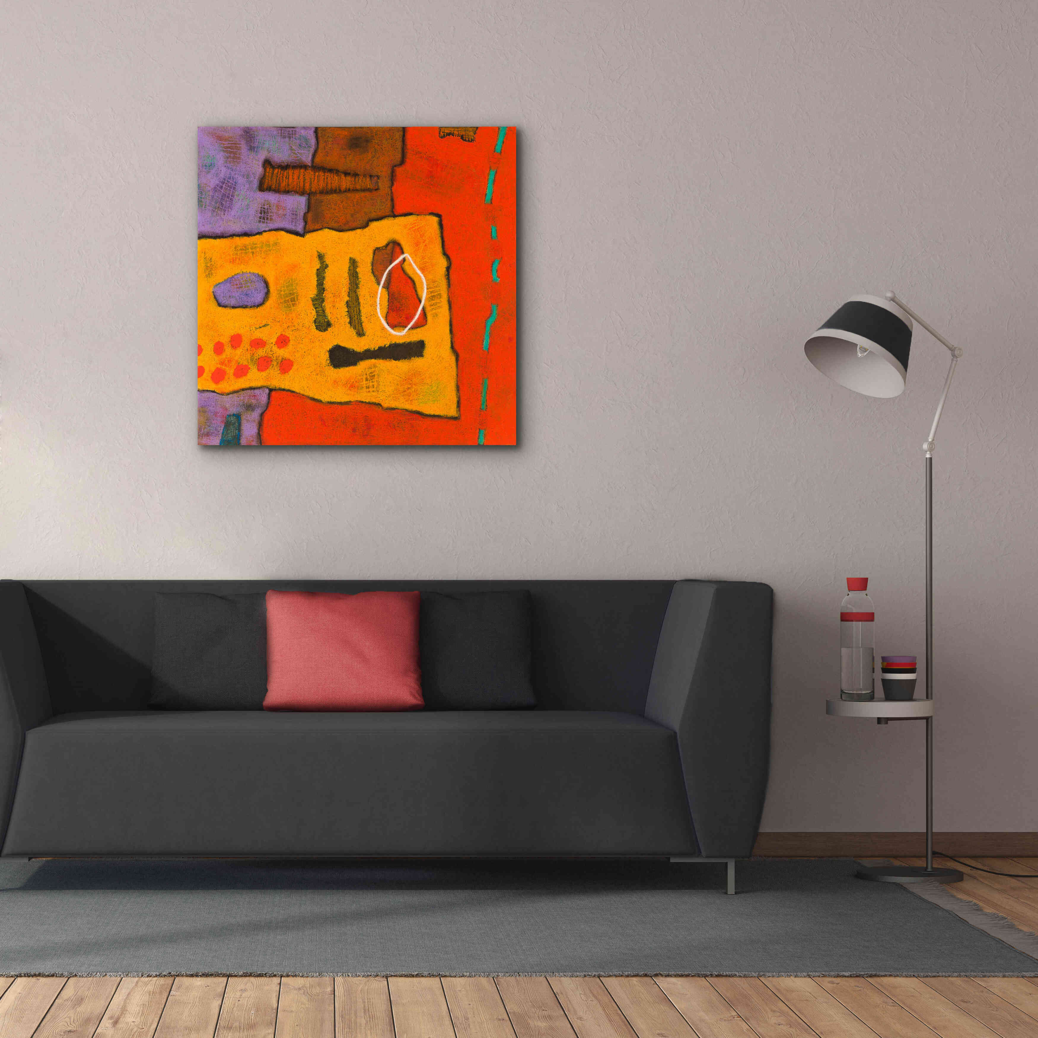 'Conversations in the Abstract 21' by Downs, Giclee Canvas Wall Art,37x37