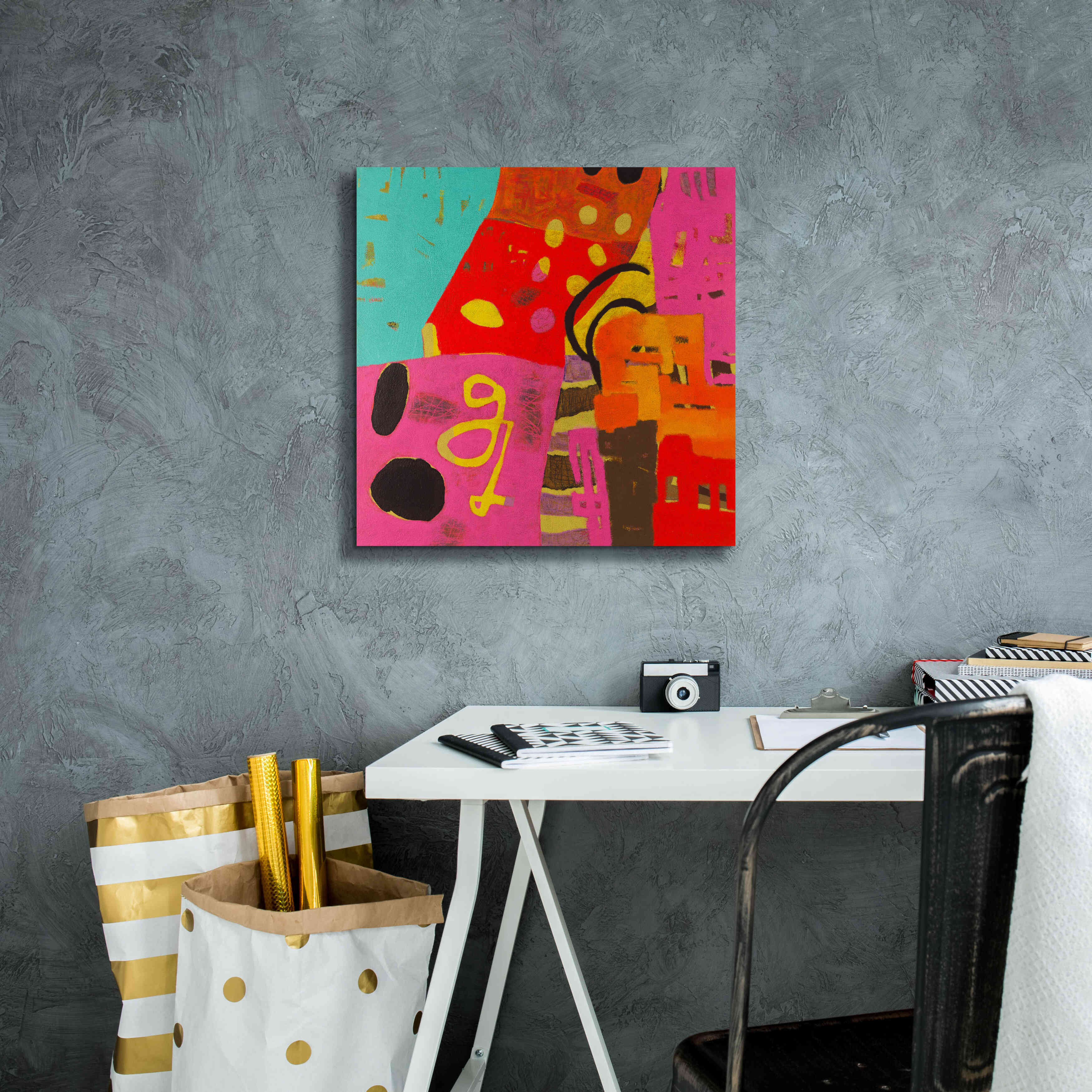 'Conversations in the Abstract 23' by Downs, Giclee Canvas Wall Art,18x18