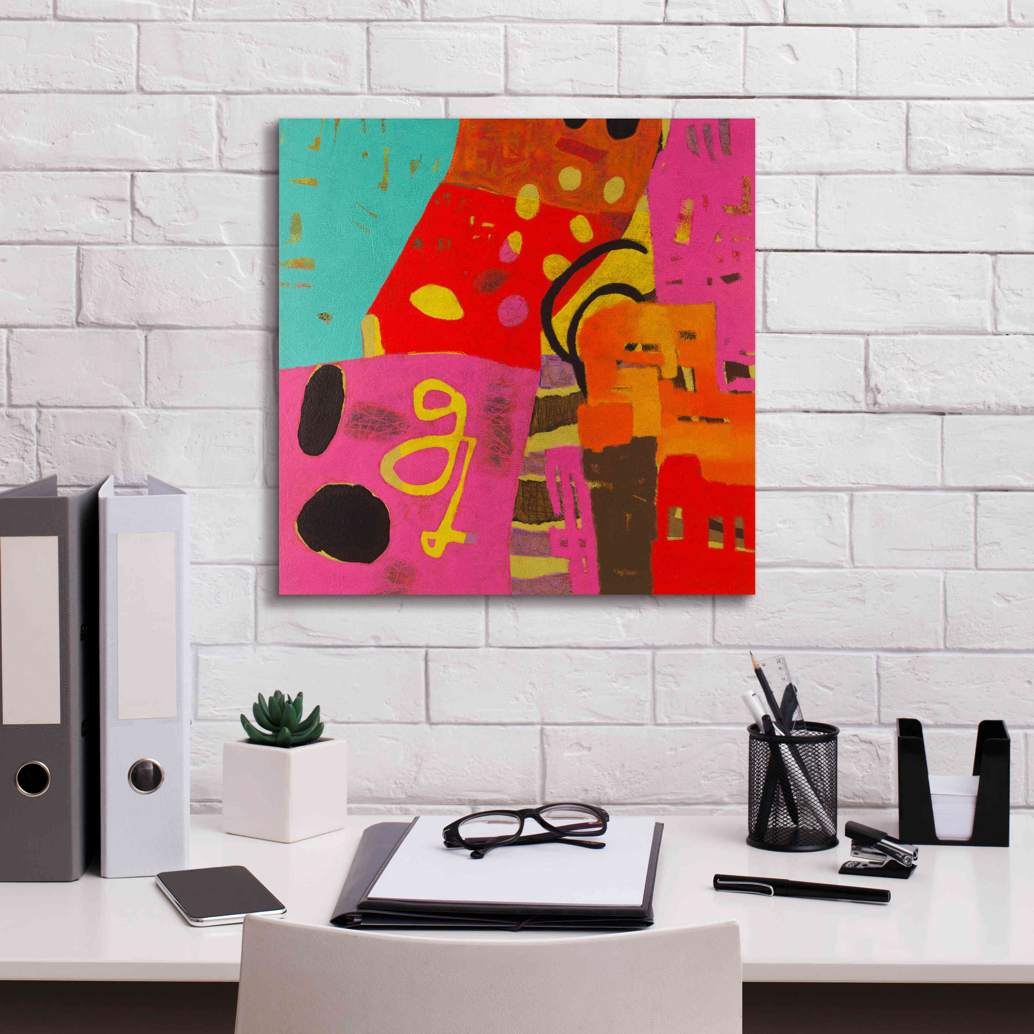 'Conversations in the Abstract 23' by Downs, Giclee Canvas Wall Art,18x18