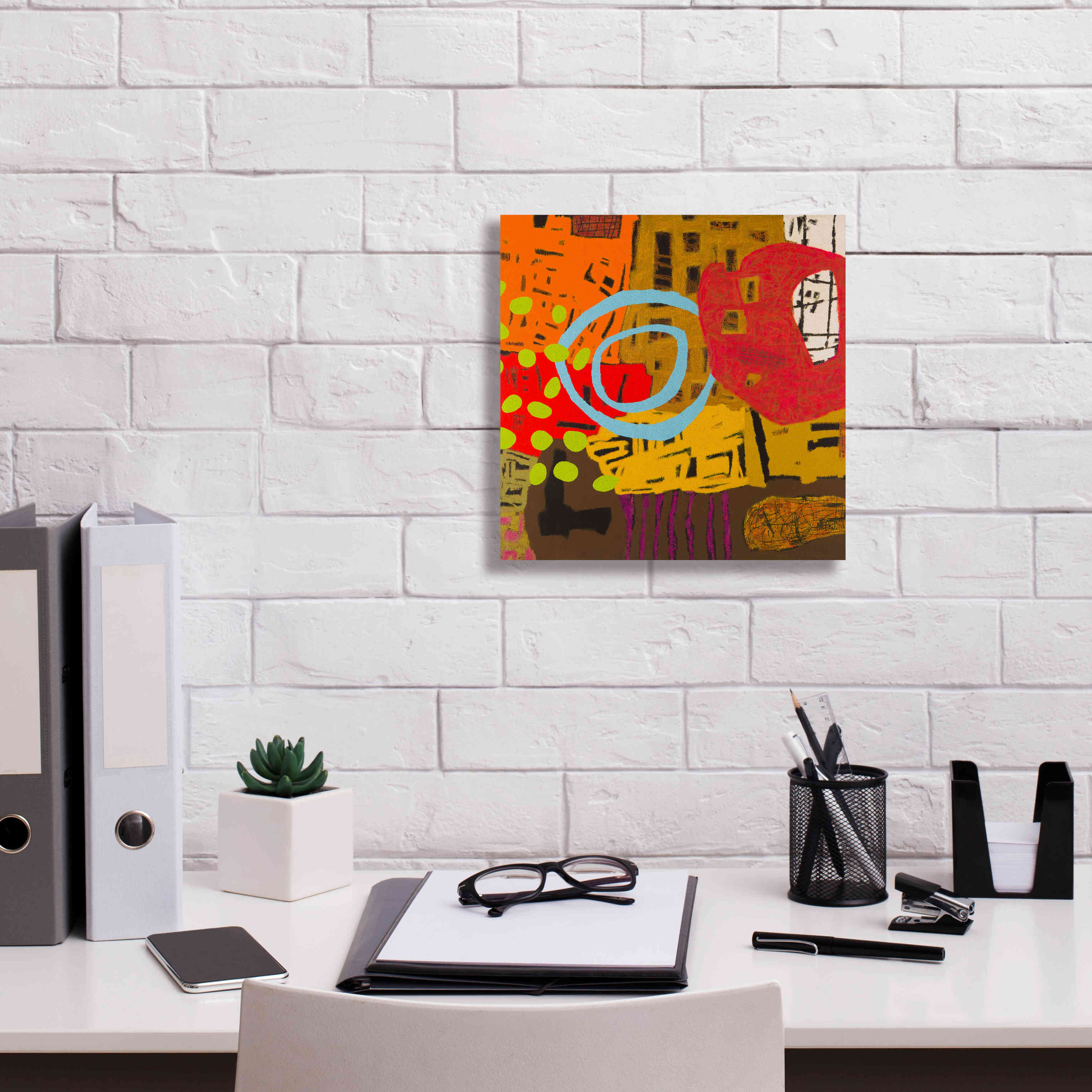 'Conversations in the Abstract 28' by Downs, Giclee Canvas Wall Art,12x12