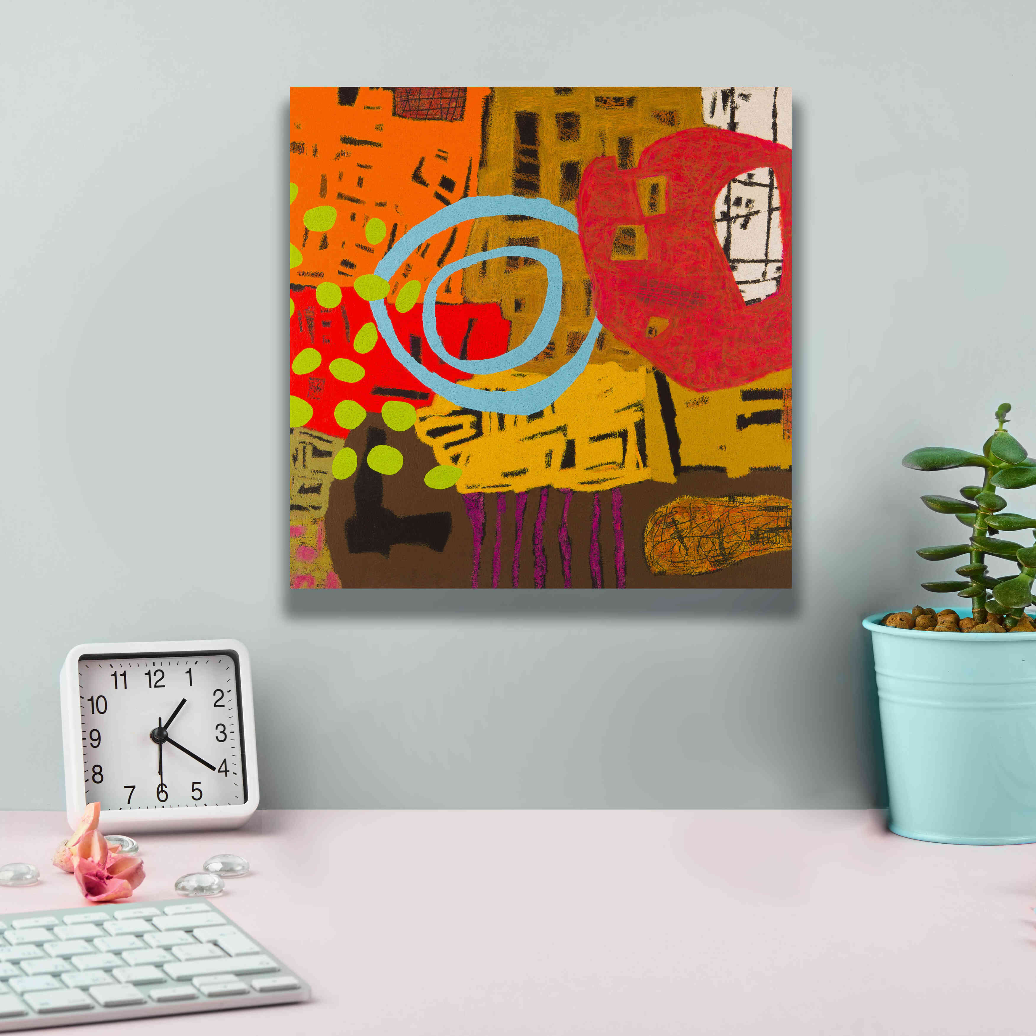 'Conversations in the Abstract 28' by Downs, Giclee Canvas Wall Art,12x12